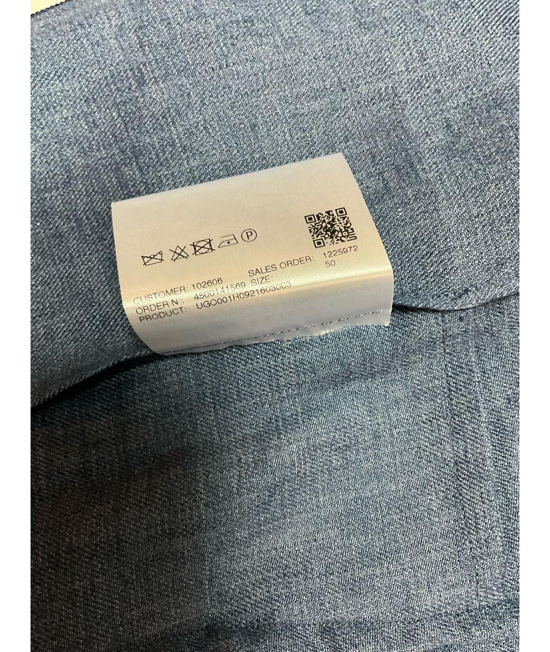 KITON Синяя льняная куртка, фото 9