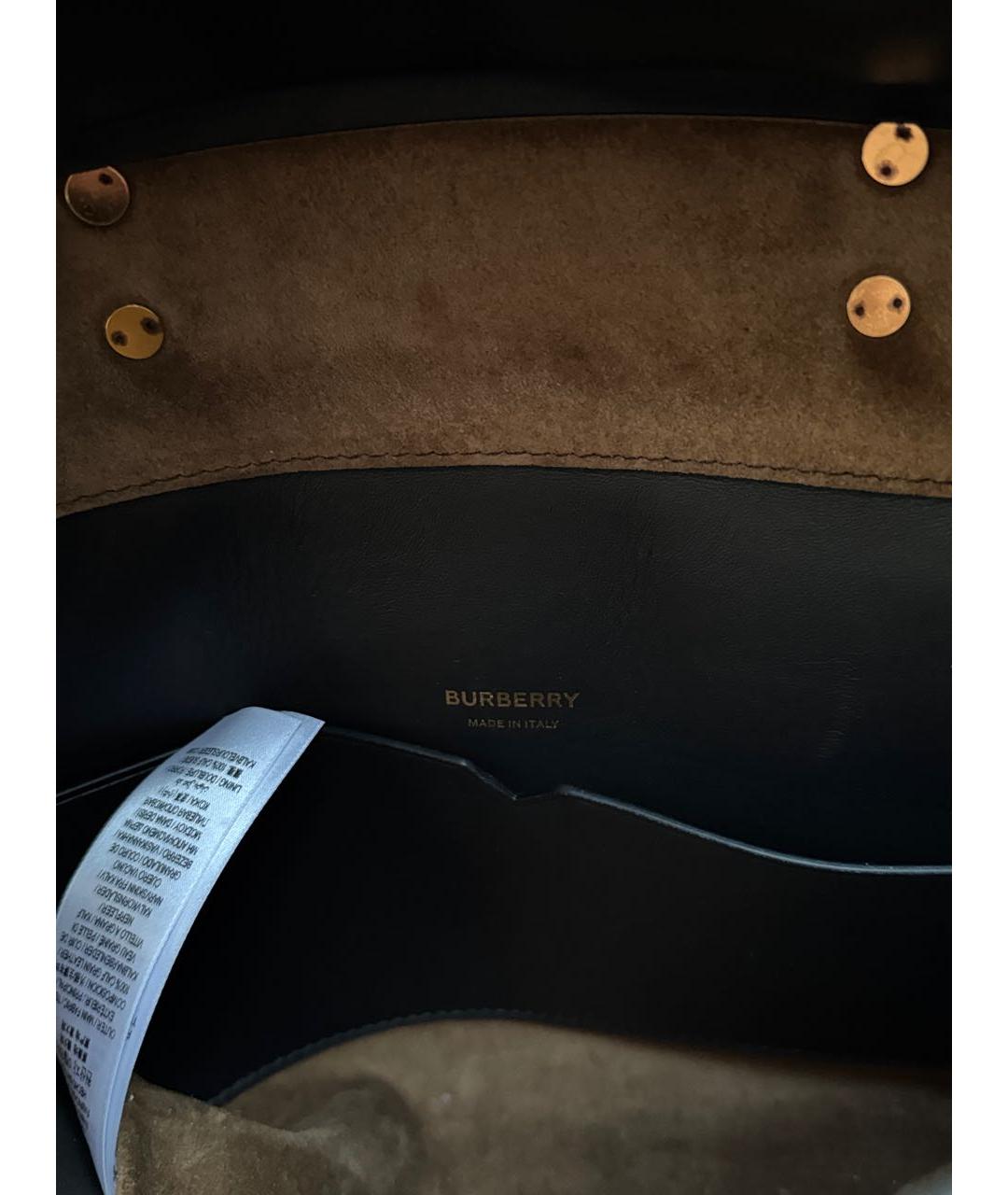 BURBERRY Коричневая кожаная сумка тоут, фото 8