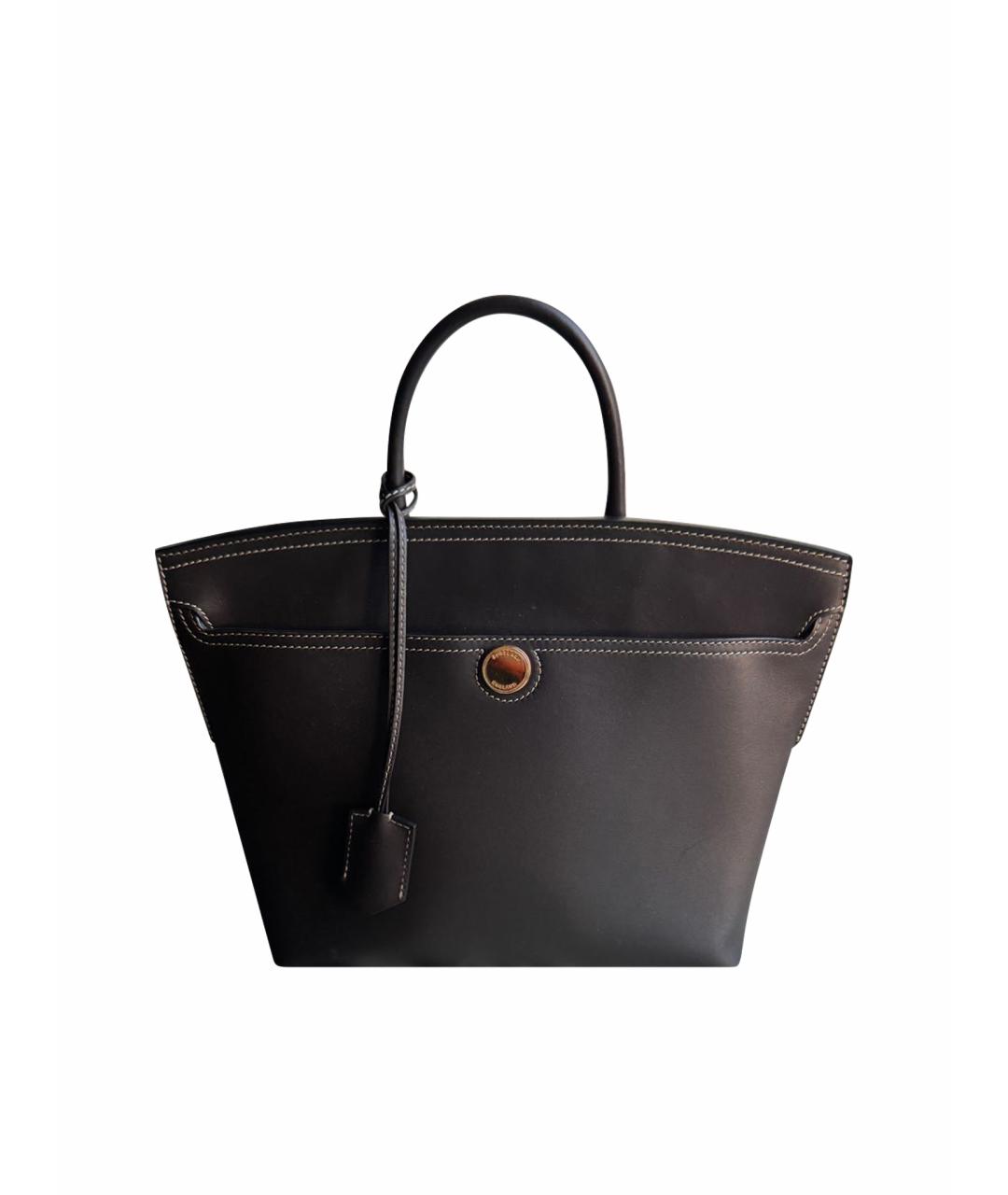 BURBERRY Коричневая кожаная сумка тоут, фото 1