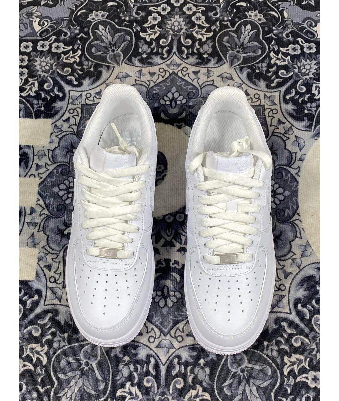 NIKE Белые кожаные низкие кроссовки / кеды, фото 2