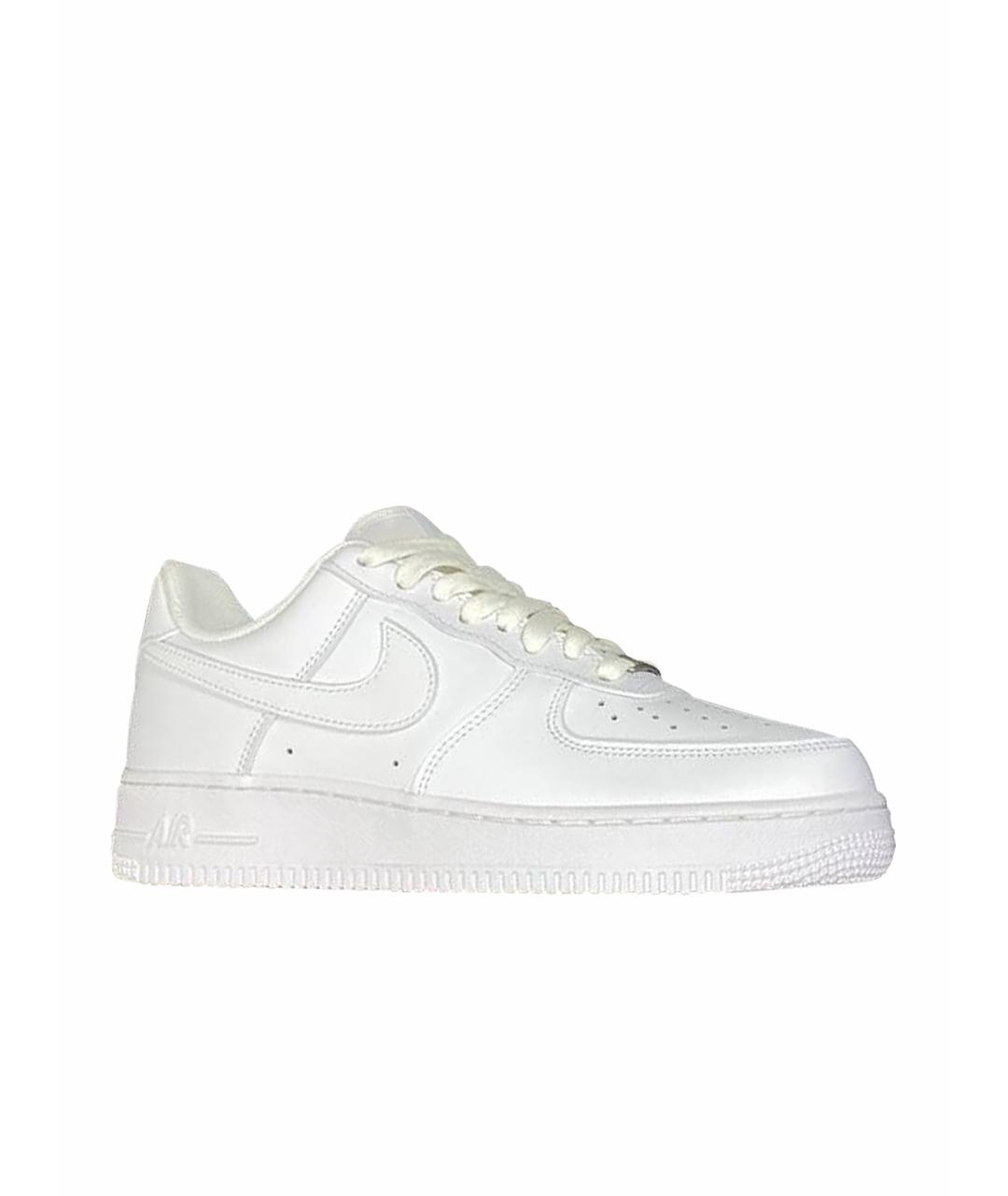 NIKE Белые кожаные низкие кроссовки / кеды, фото 1