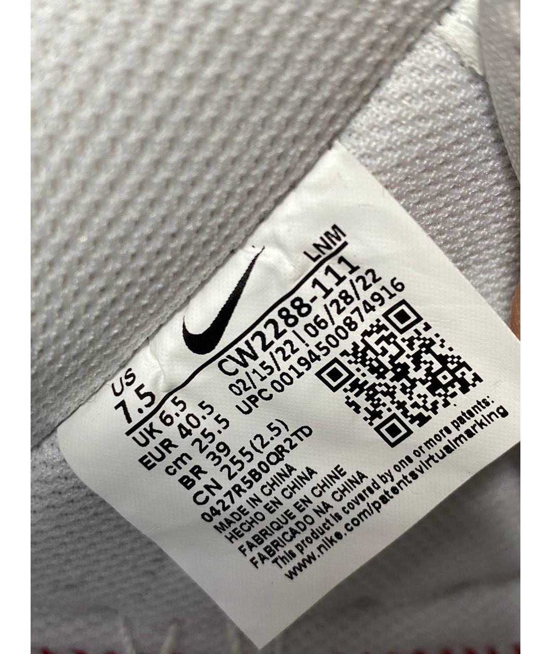 NIKE Белые кожаные низкие кроссовки / кеды, фото 5