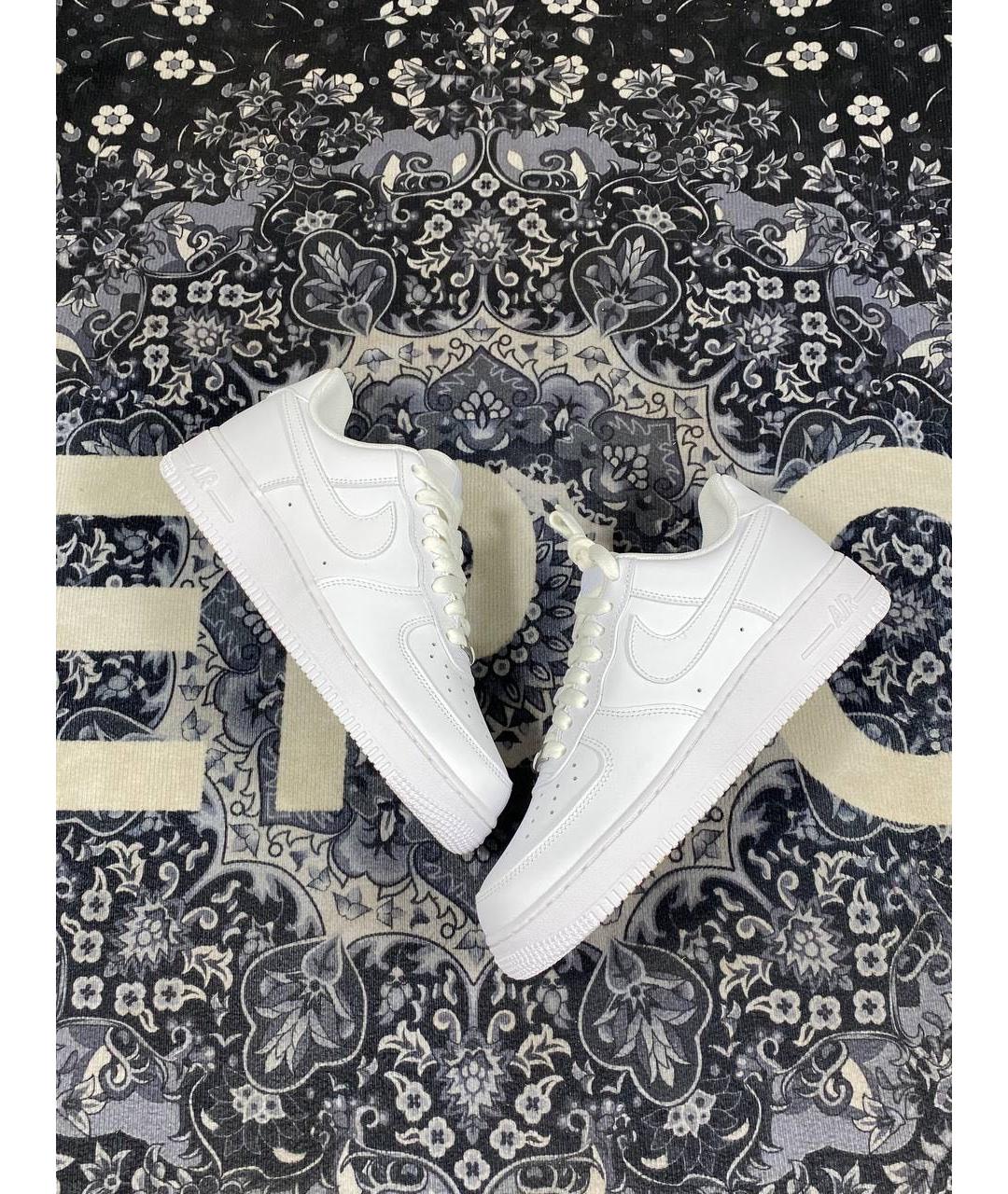 NIKE Белые кожаные низкие кроссовки / кеды, фото 7