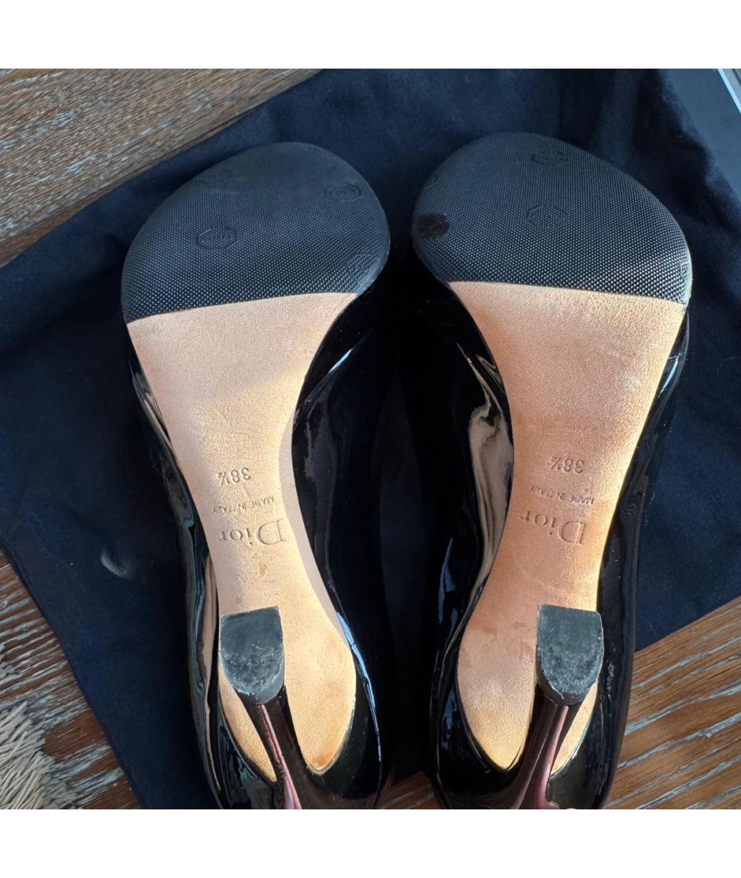 CHRISTIAN DIOR Черные туфли из лакированной кожи, фото 8