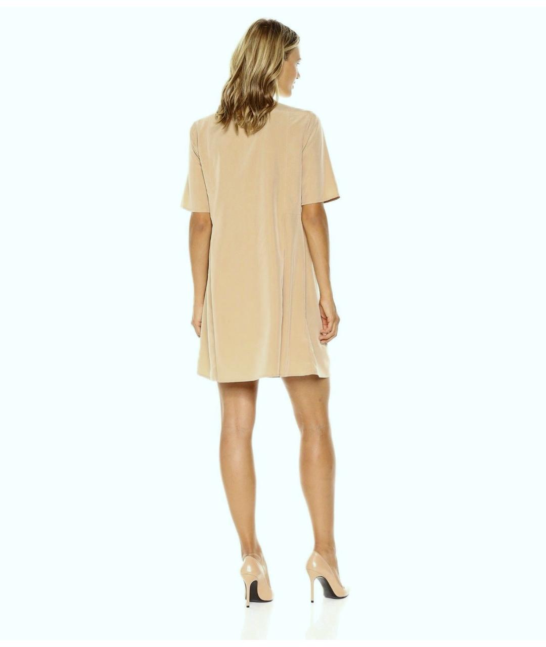 BCBG MAXAZRIA Бежевое полиэстеровое повседневное платье, фото 3