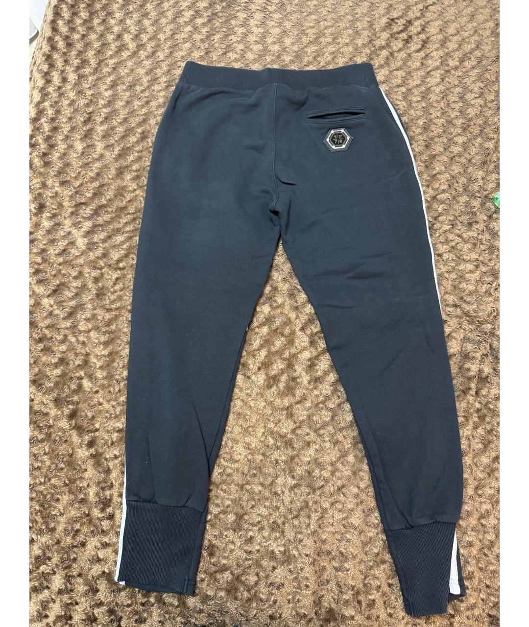 PHILIPP PLEIN Черный хлопковый спортивный костюм, фото 6