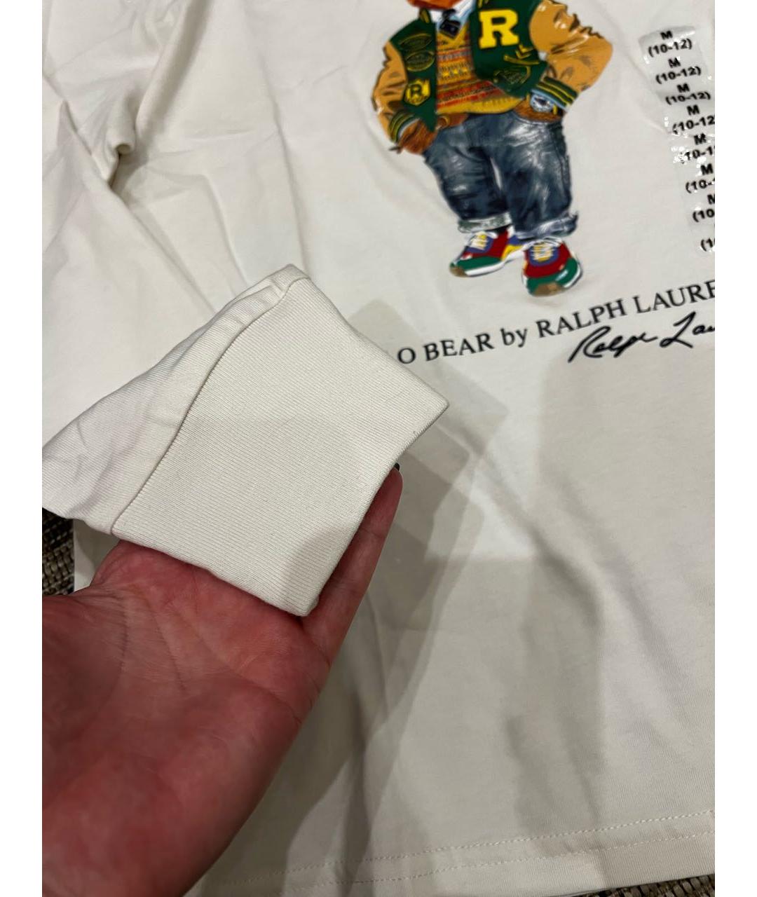 POLO RALPH LAUREN Белая хлопковая детская футболка, фото 5