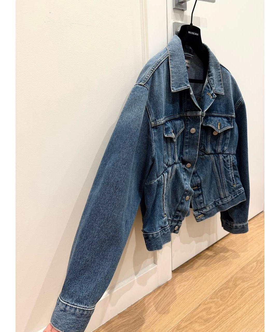 BALENCIAGA Голубая деним куртка, фото 4