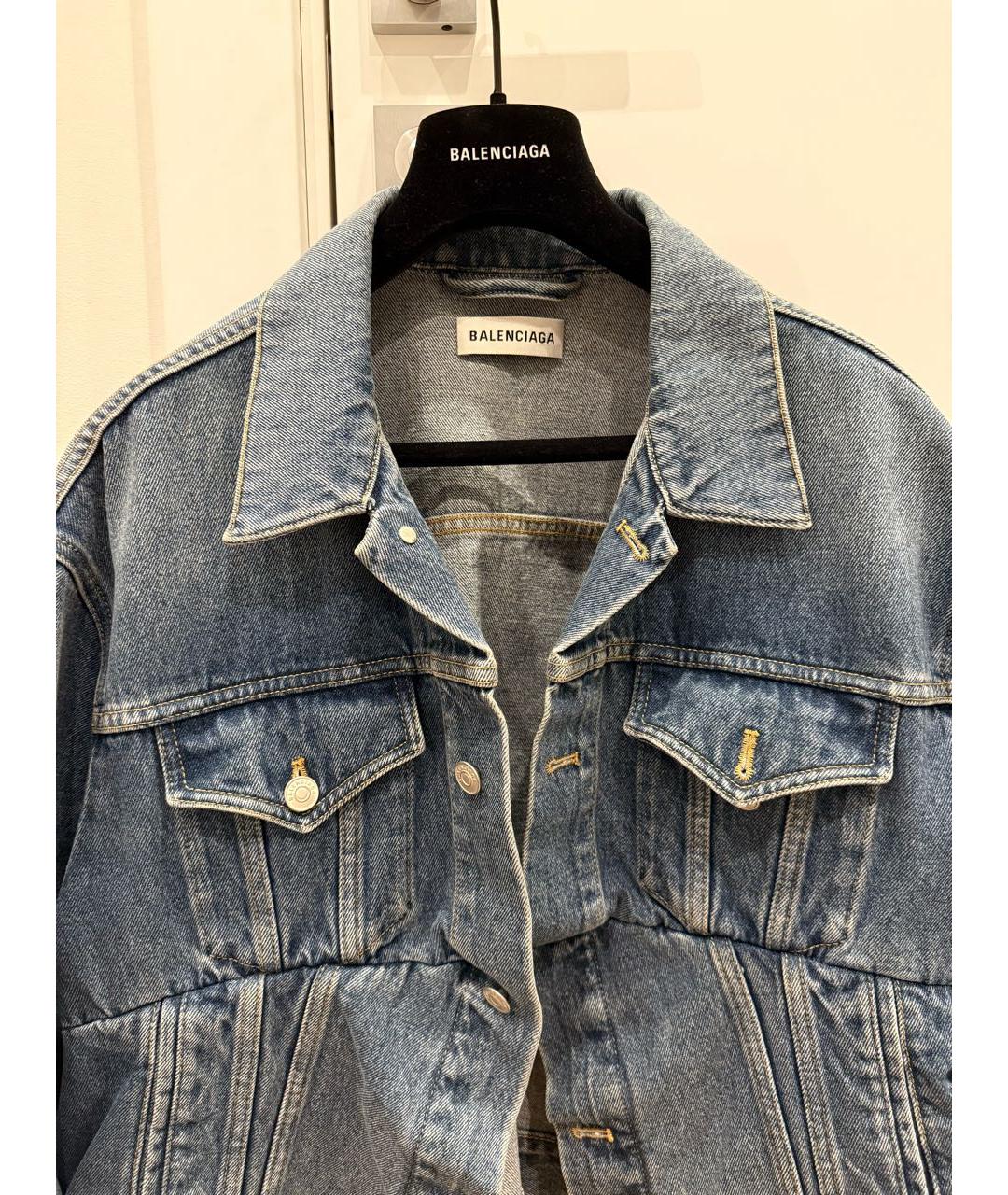 BALENCIAGA Голубая деним куртка, фото 5
