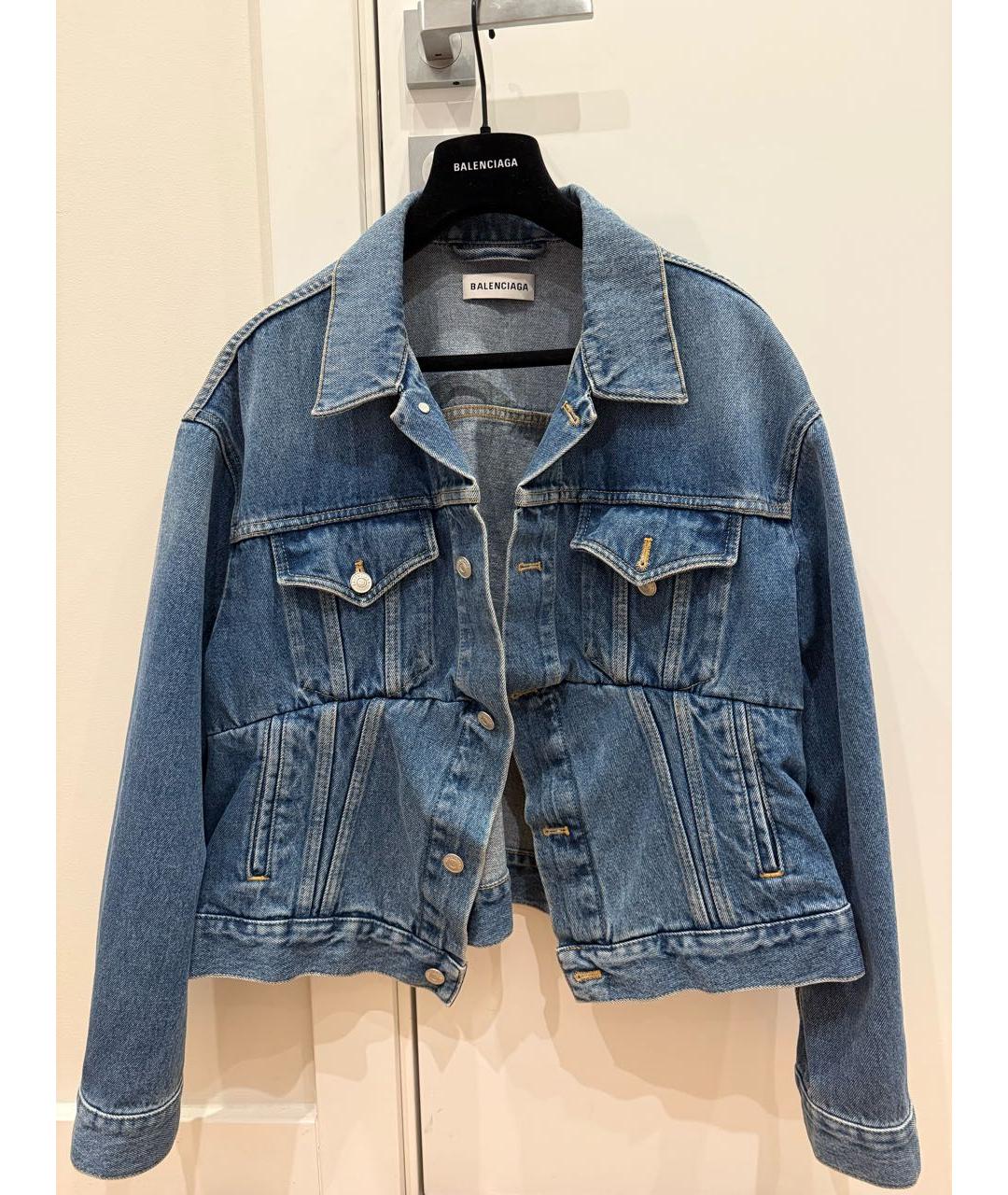 BALENCIAGA Голубая деним куртка, фото 2