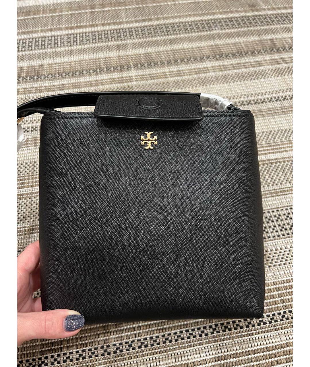 TORY BURCH Черная кожаная сумка через плечо, фото 7