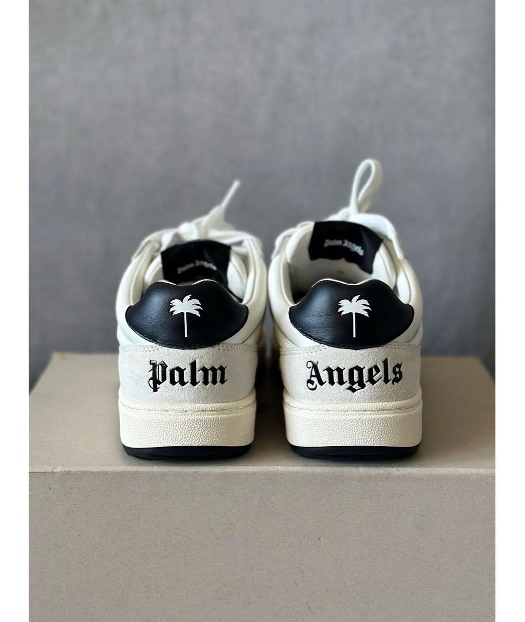 PALM ANGELS Белые кожаные кроссовки, фото 5