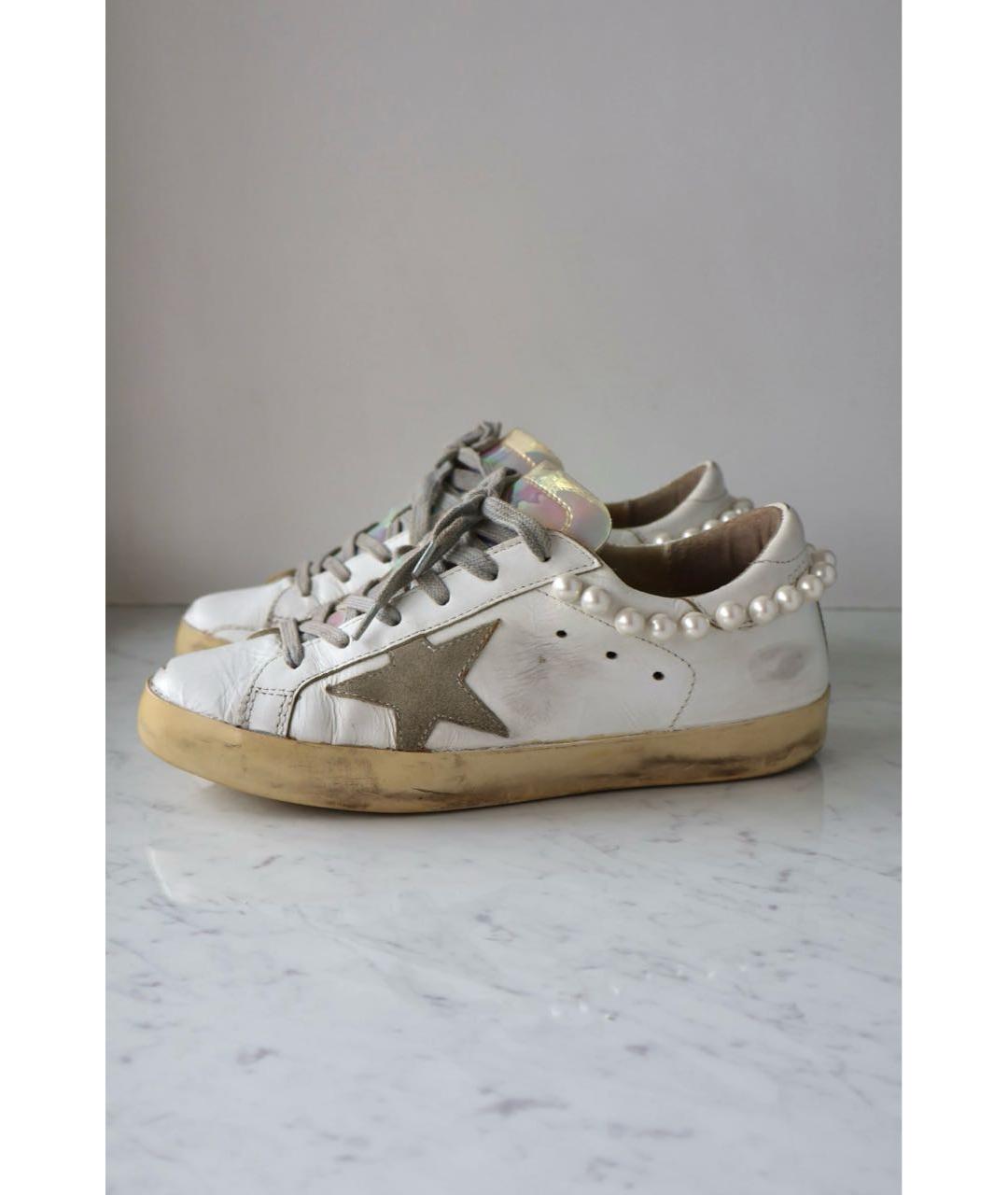 GOLDEN GOOSE DELUXE BRAND Белые кожаные кеды, фото 7