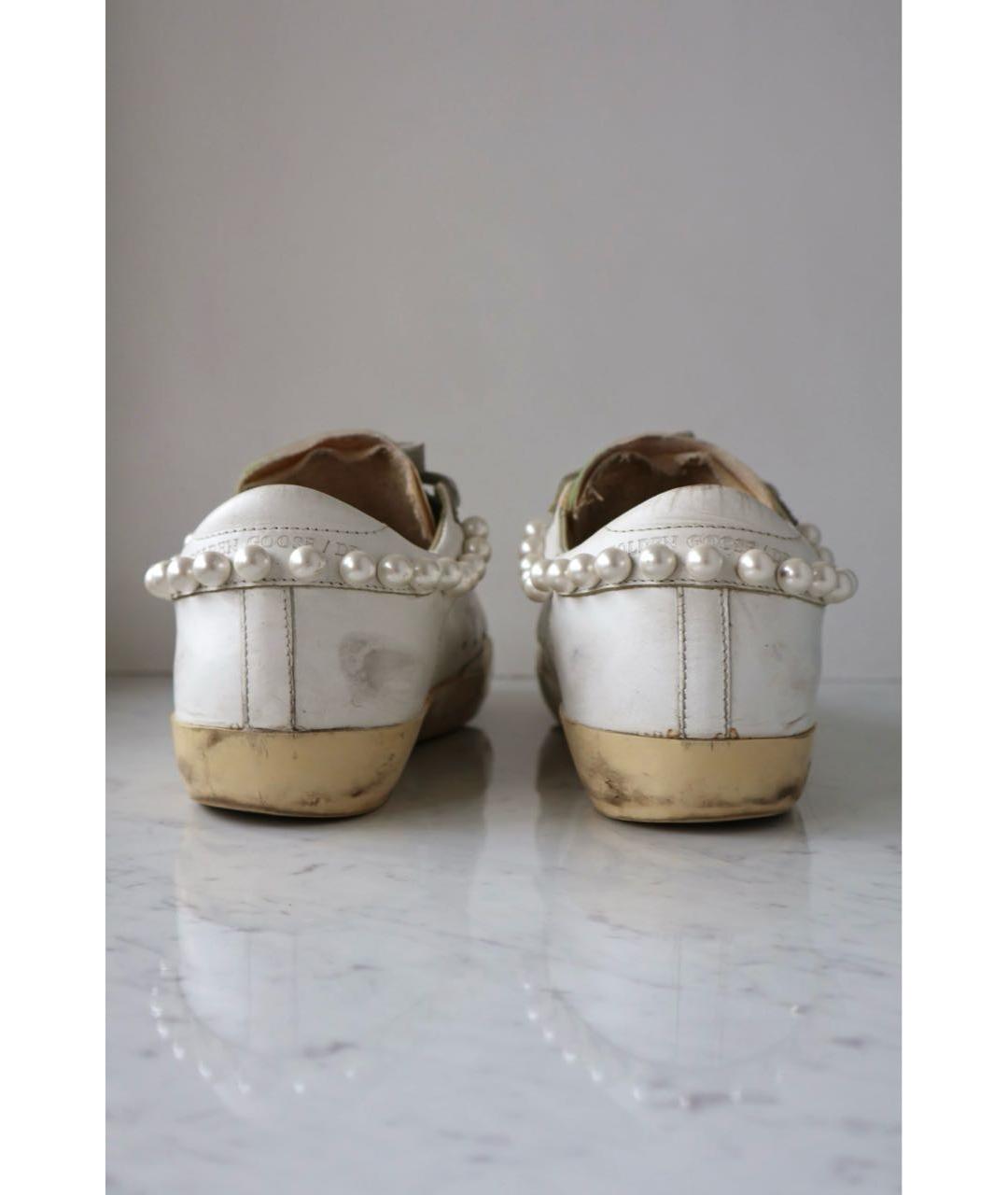 GOLDEN GOOSE DELUXE BRAND Белые кожаные кеды, фото 4