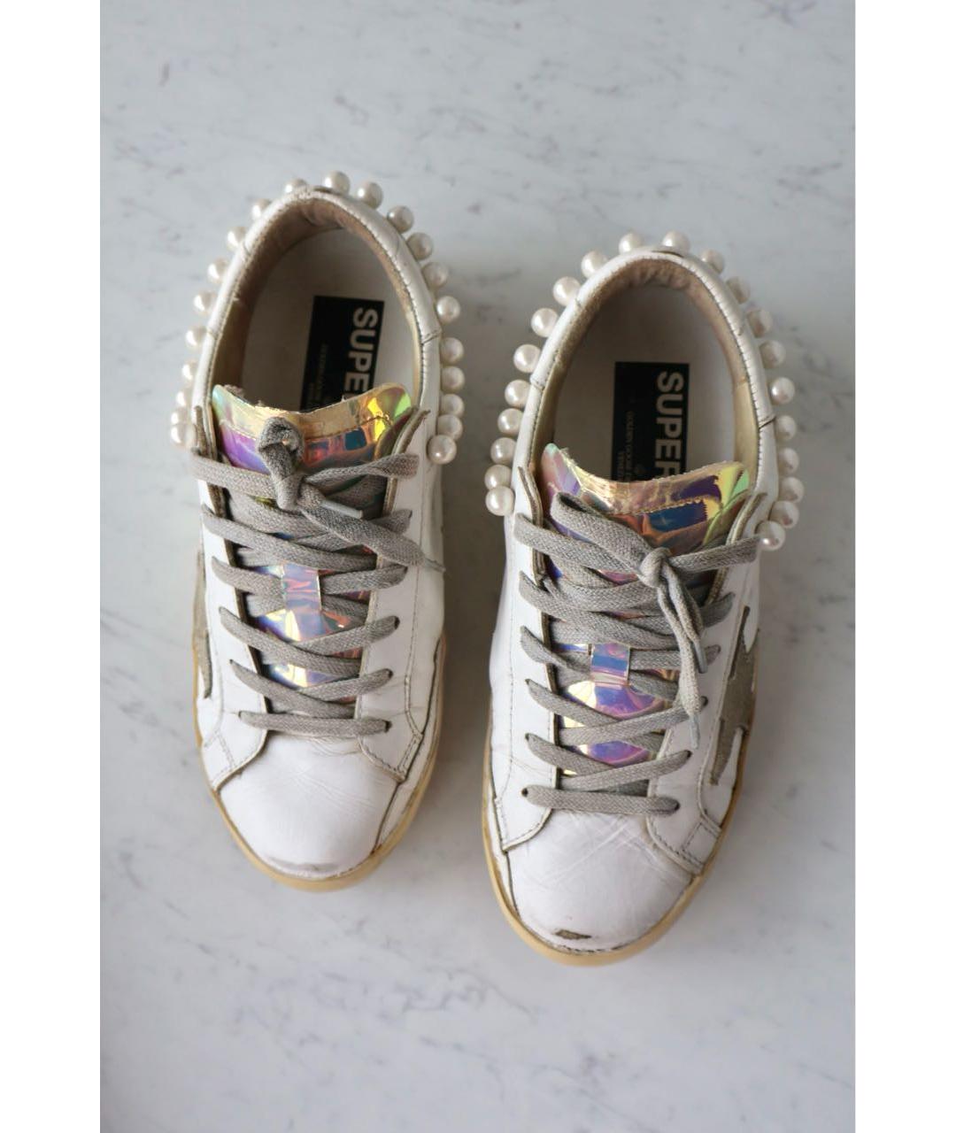 GOLDEN GOOSE DELUXE BRAND Белые кожаные кеды, фото 3