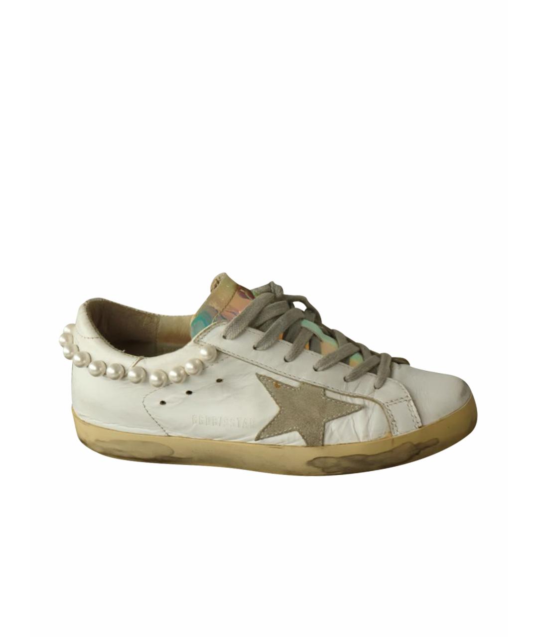 GOLDEN GOOSE DELUXE BRAND Белые кожаные кеды, фото 1