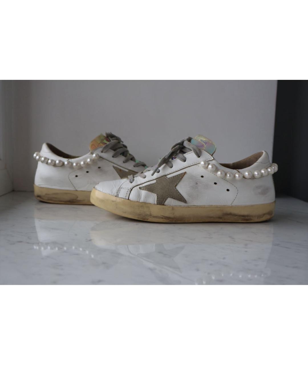 GOLDEN GOOSE DELUXE BRAND Белые кожаные кеды, фото 8
