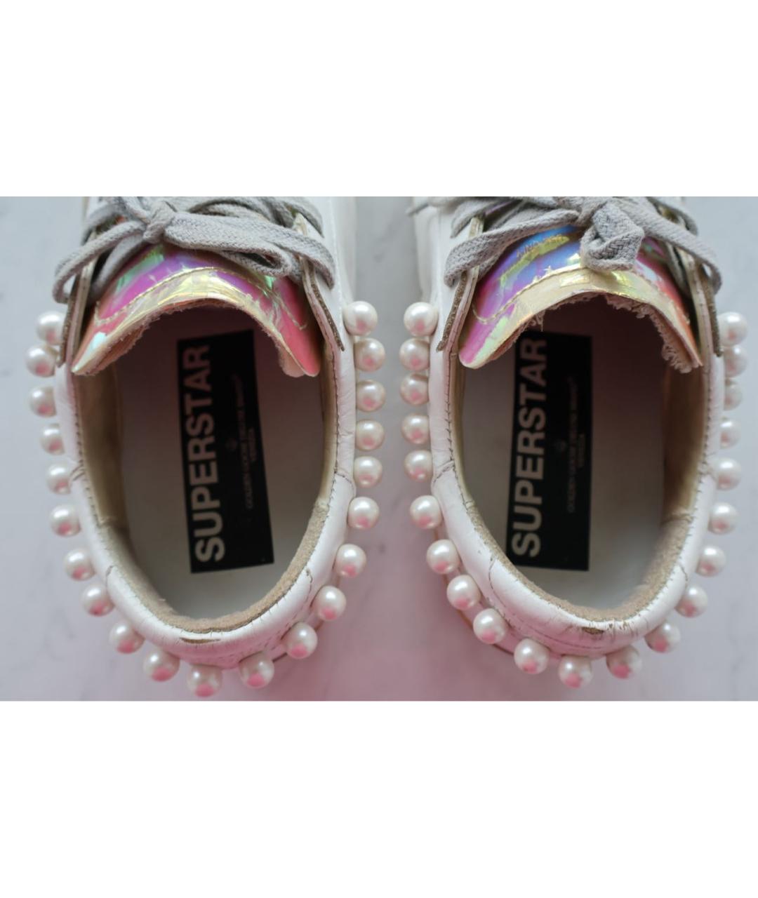 GOLDEN GOOSE DELUXE BRAND Белые кожаные кеды, фото 5