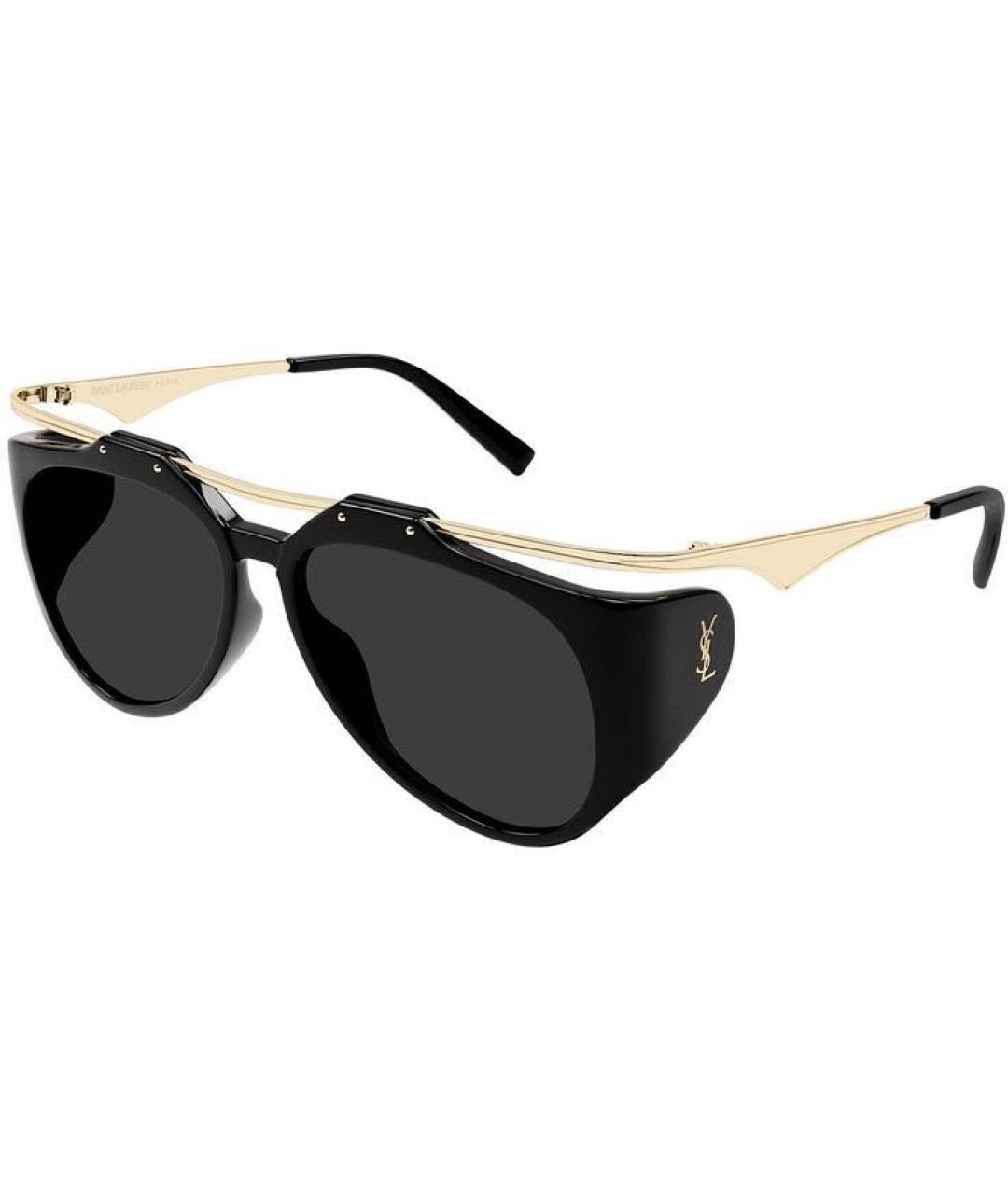 SAINT LAURENT Черные пластиковые солнцезащитные очки, фото 3