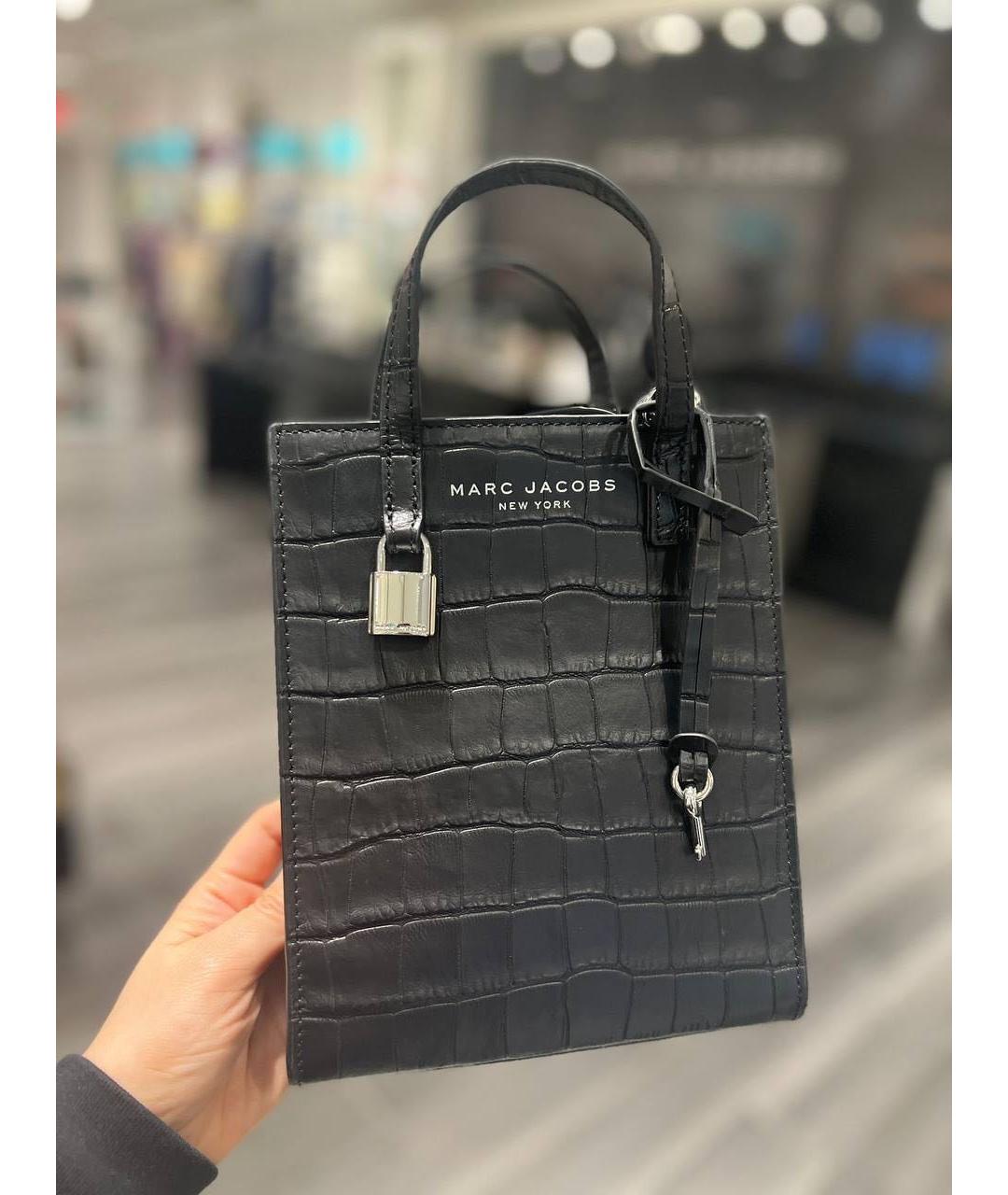 MARC JACOBS Черная кожаная сумка через плечо, фото 7