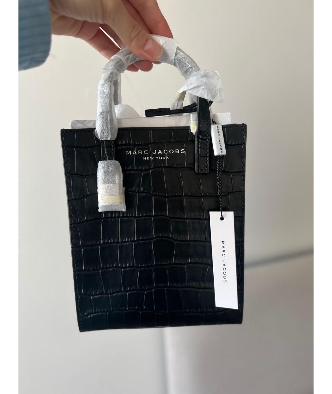 MARC JACOBS Черная кожаная сумка через плечо, фото 6