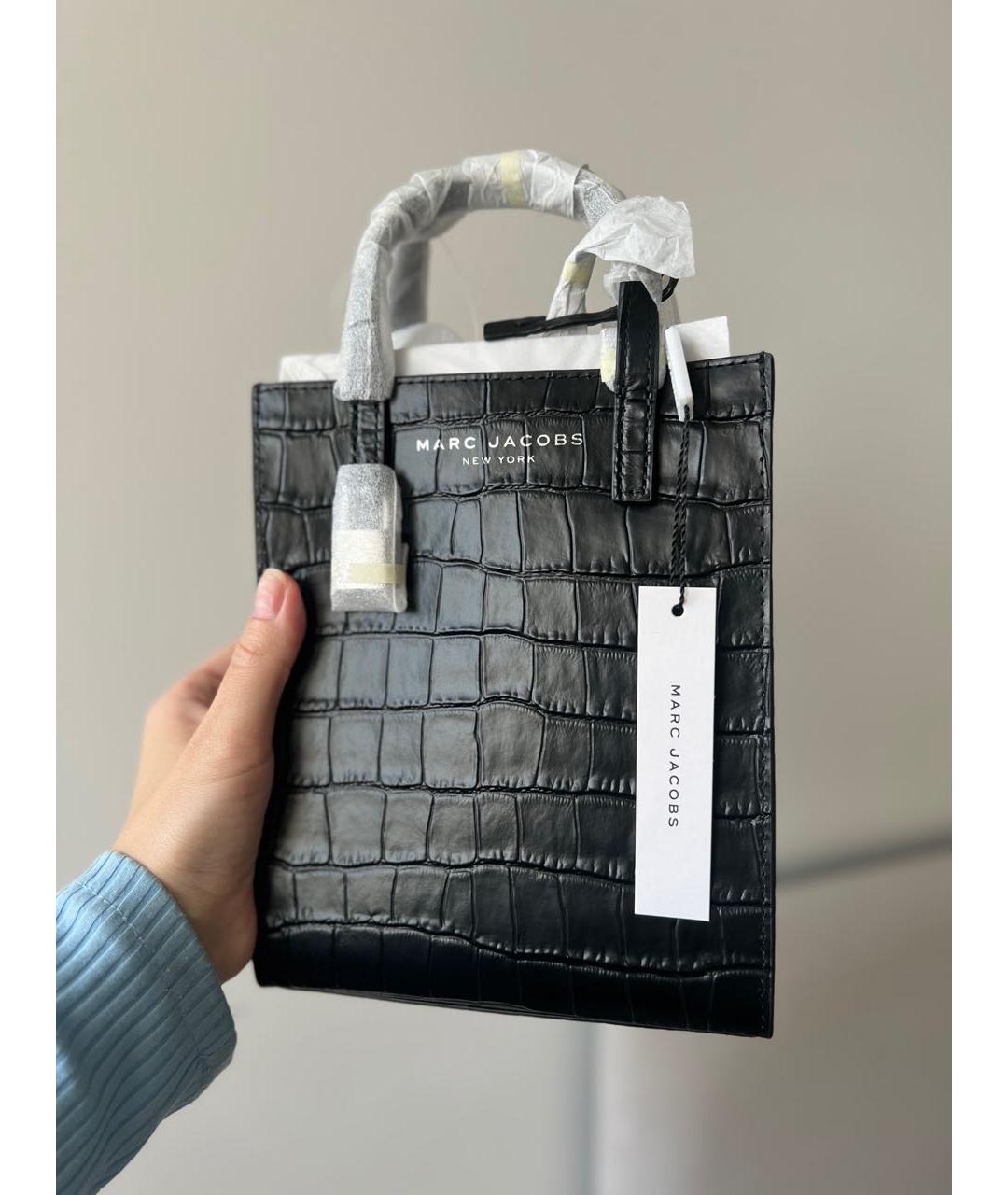 MARC JACOBS Черная кожаная сумка через плечо, фото 2