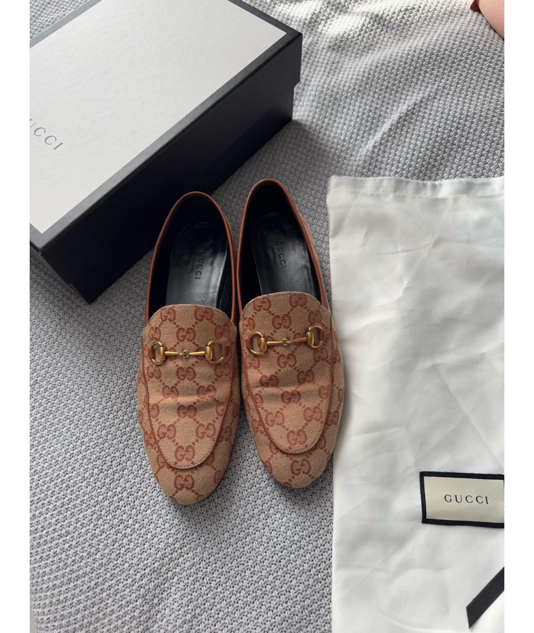 GUCCI Текстильные лоферы, фото 2