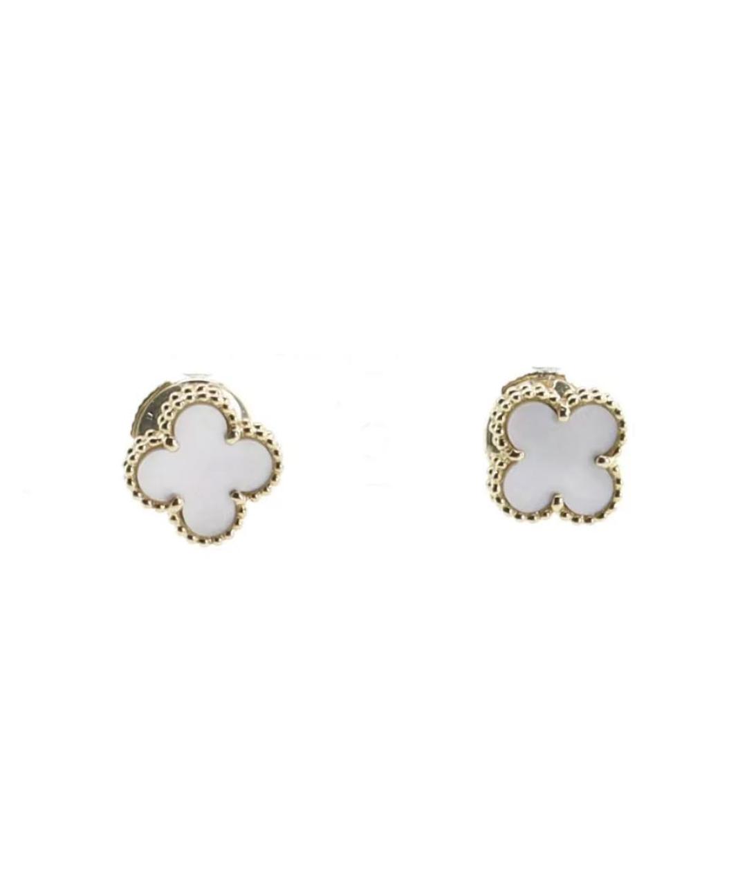 VAN CLEEF & ARPELS Белые серьги из желтого золота, фото 3