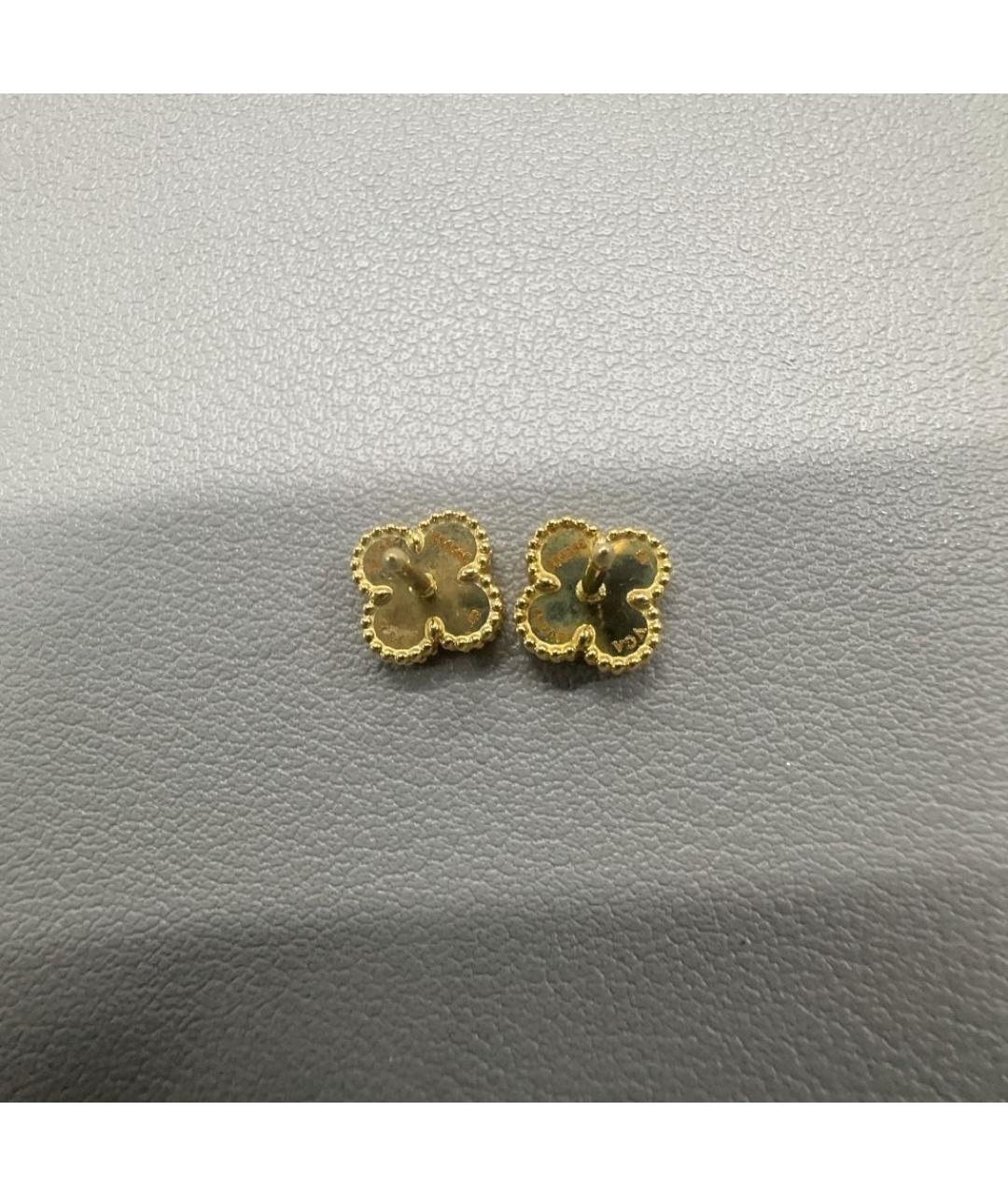 VAN CLEEF & ARPELS Белые серьги из желтого золота, фото 2