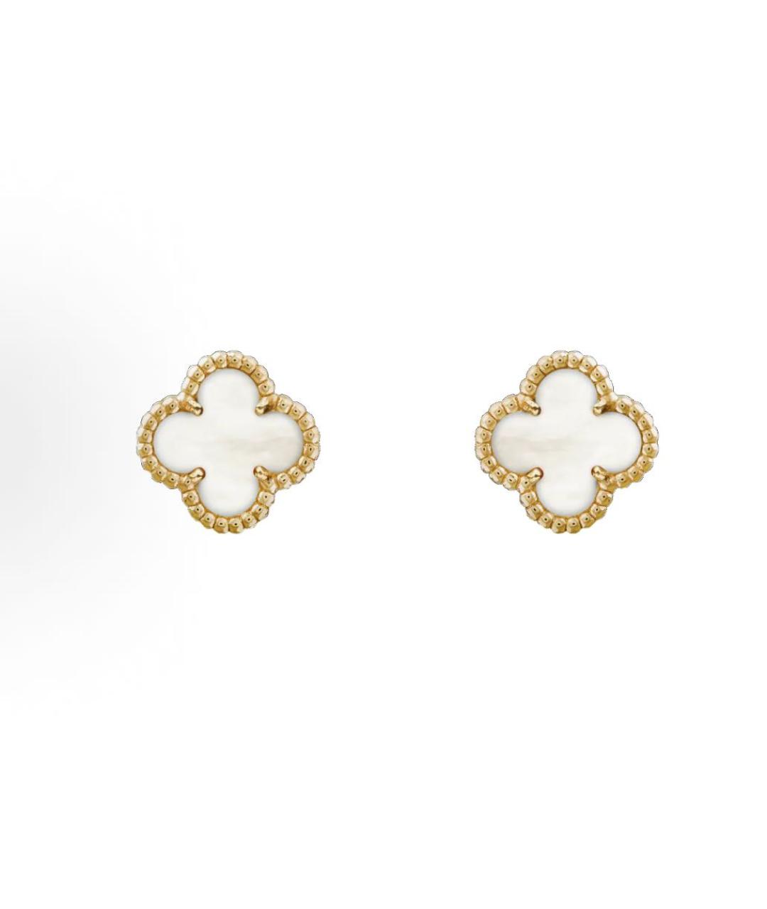 VAN CLEEF & ARPELS Белые серьги из желтого золота, фото 8