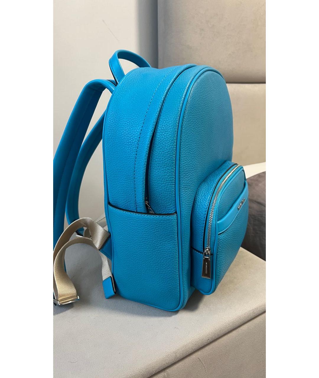 MICHAEL KORS Голубой кожаный рюкзак, фото 3