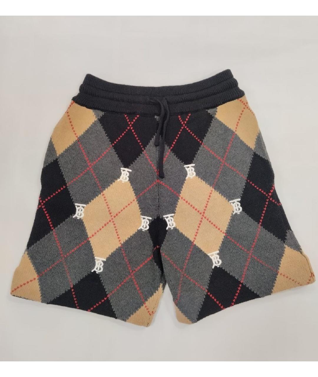 BURBERRY Мульти шерстяные шорты, фото 6