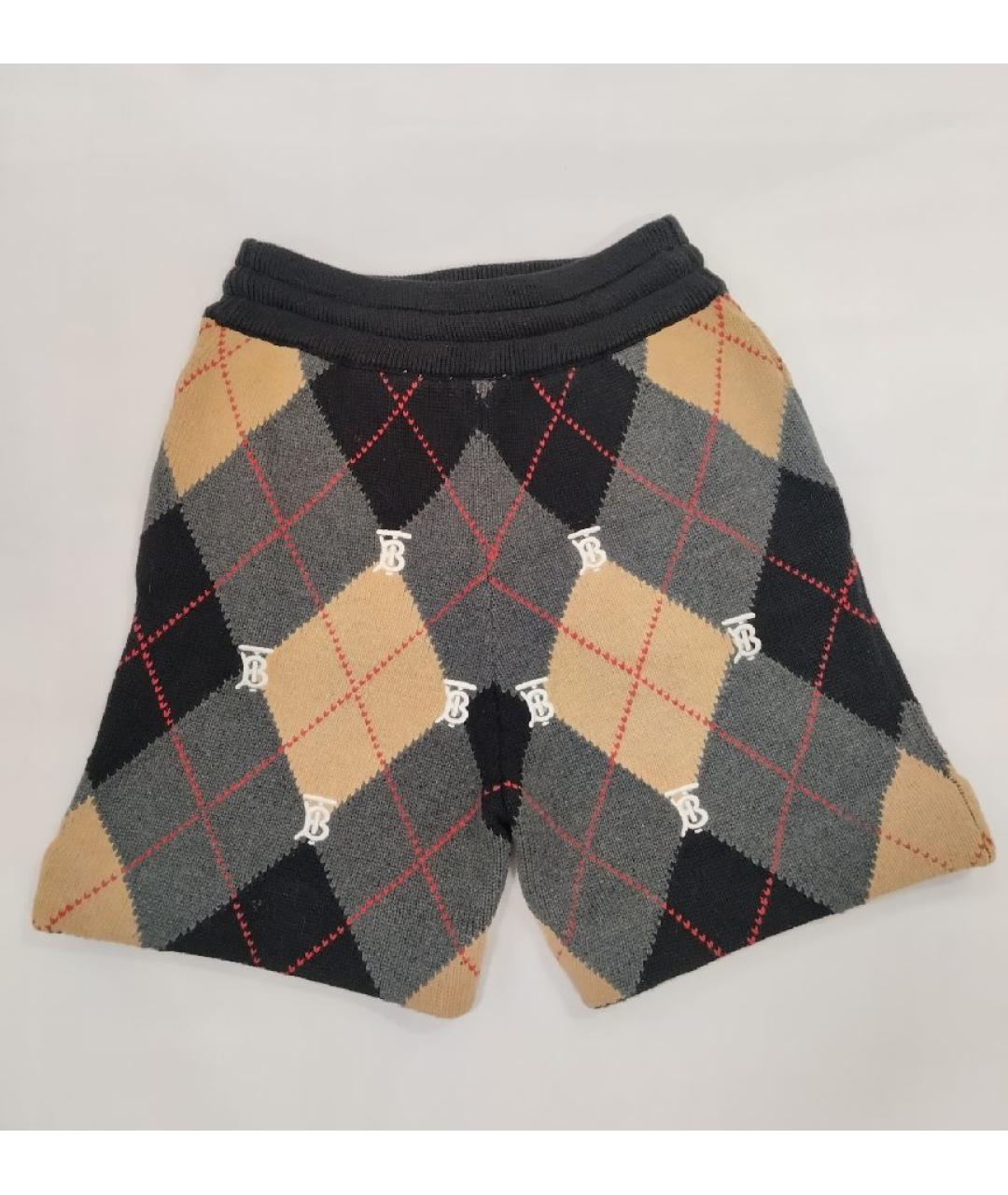 BURBERRY Мульти шерстяные шорты, фото 2