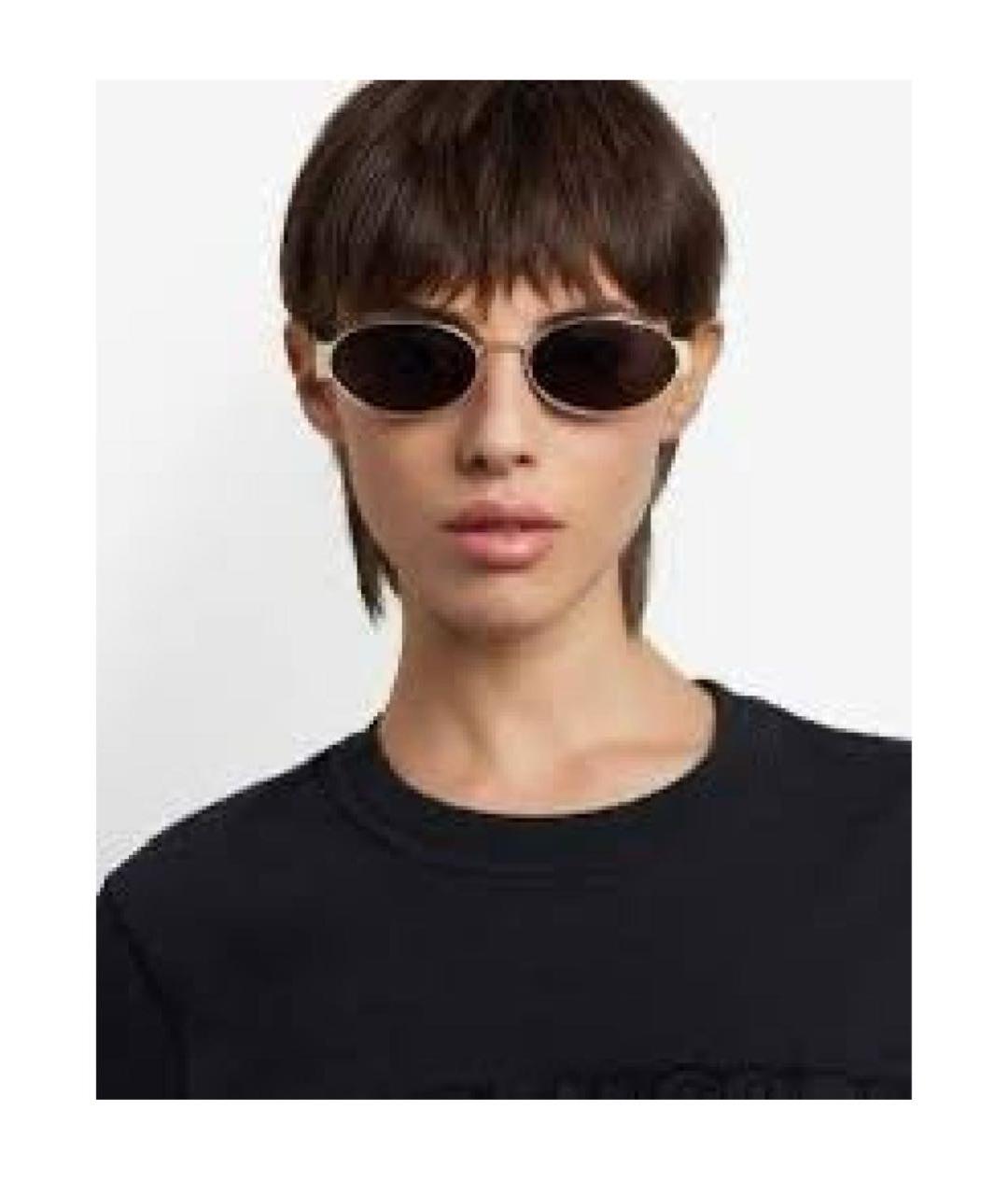 MARC JACOBS Золотые металлические солнцезащитные очки, фото 5