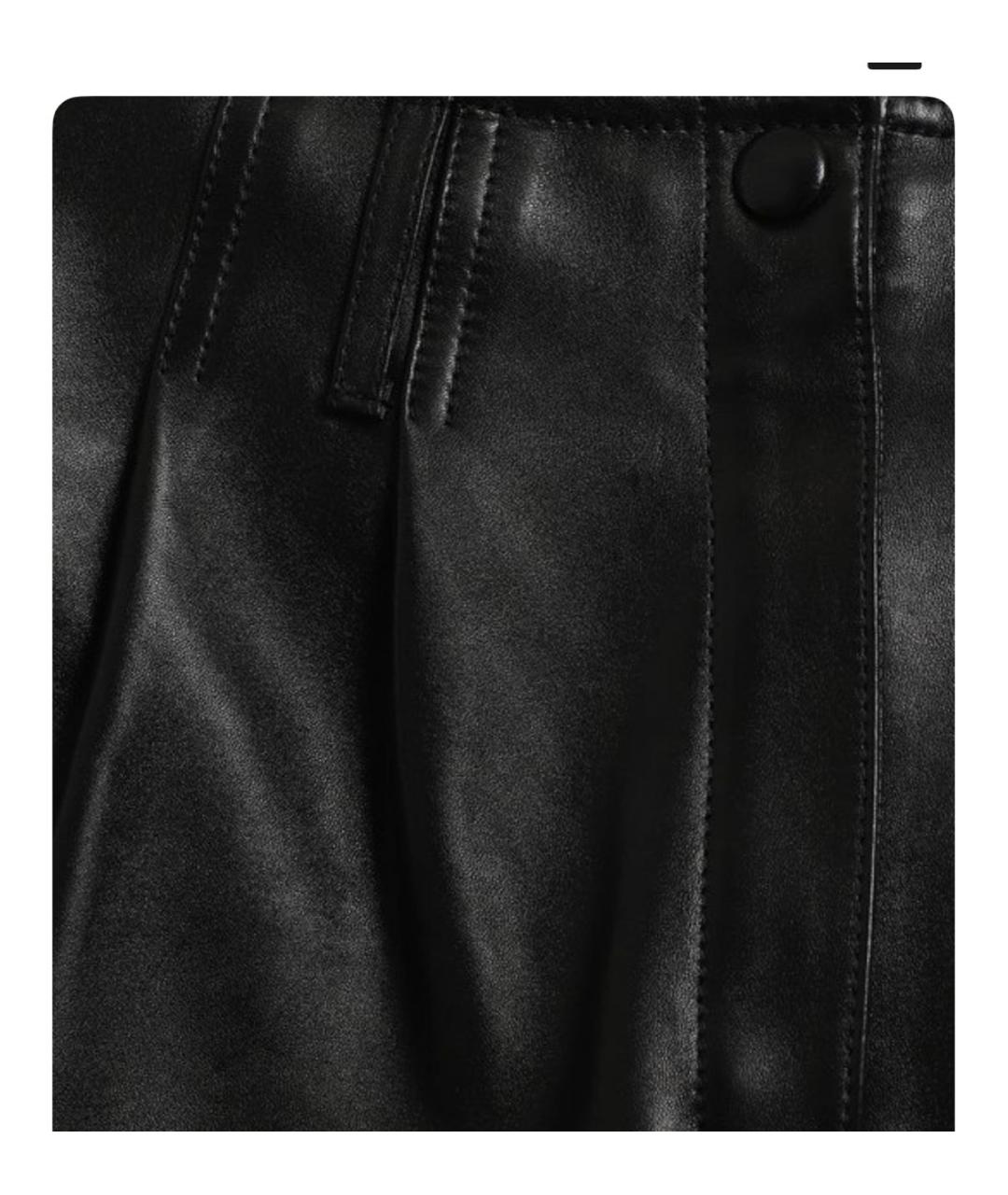 SAINT LAURENT Черные кожаные шорты, фото 6