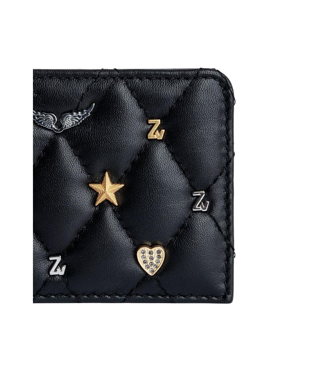 ZADIG & VOLTAIRE Черный кожаный кардхолдер, фото 3
