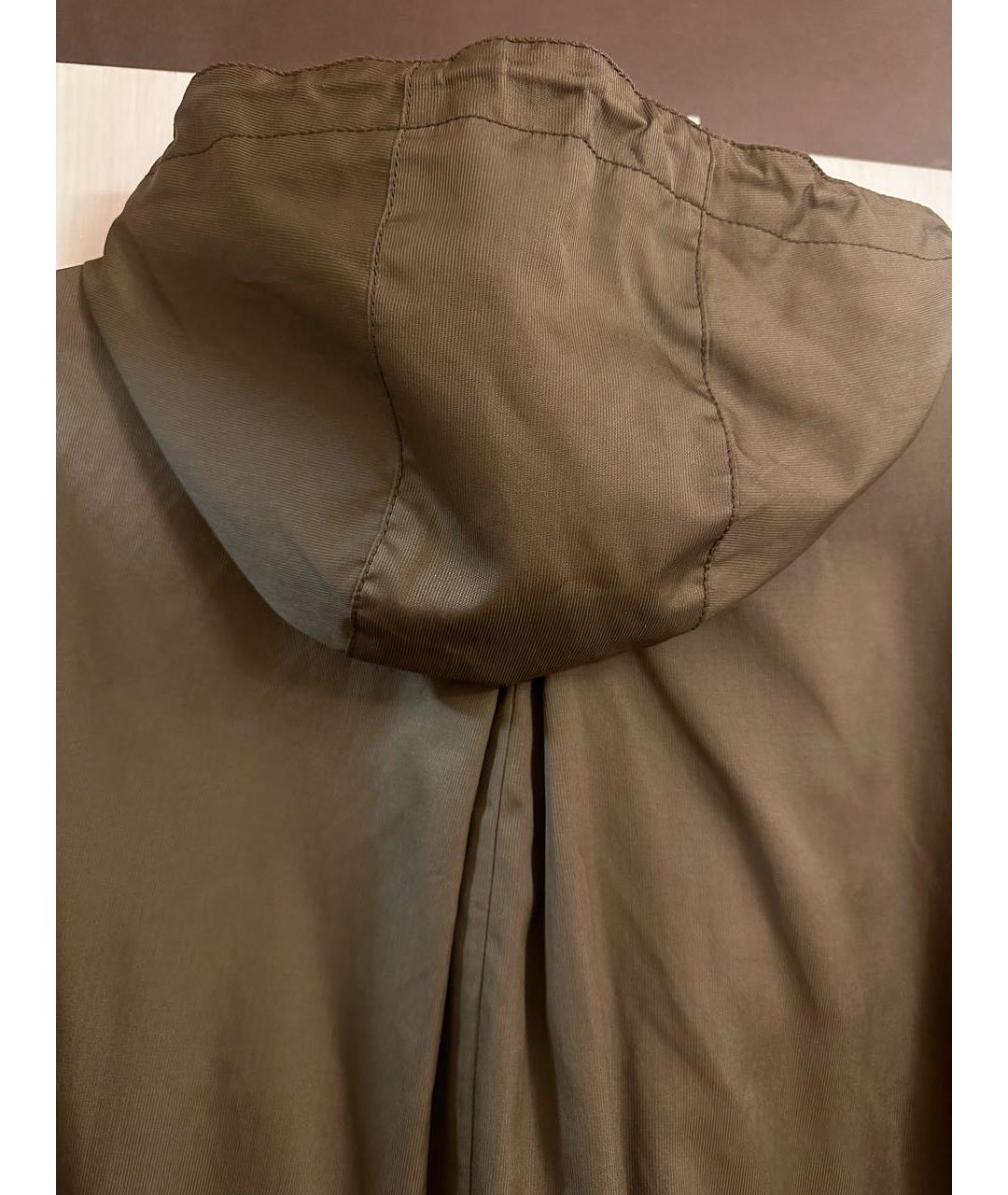 ERMENEGILDO ZEGNA Хаки шелковая парка, фото 3