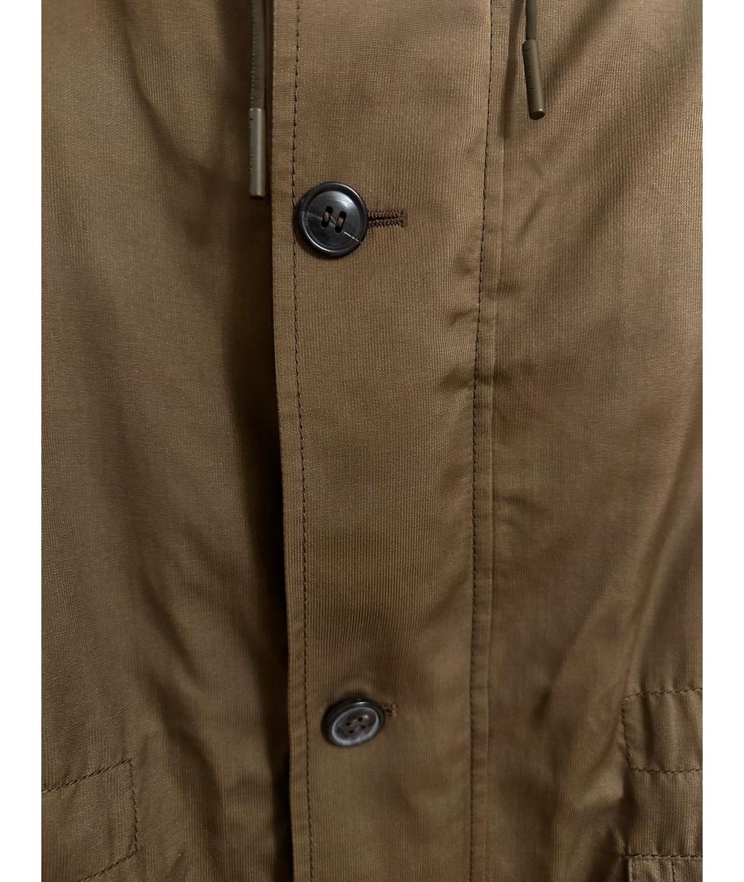ERMENEGILDO ZEGNA Хаки шелковая парка, фото 4