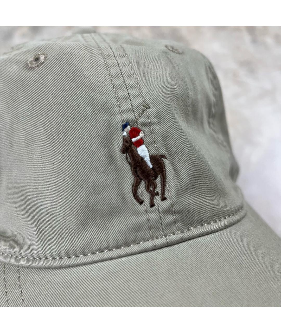 POLO RALPH LAUREN Бежевая хлопковая кепка/бейсболка, фото 4