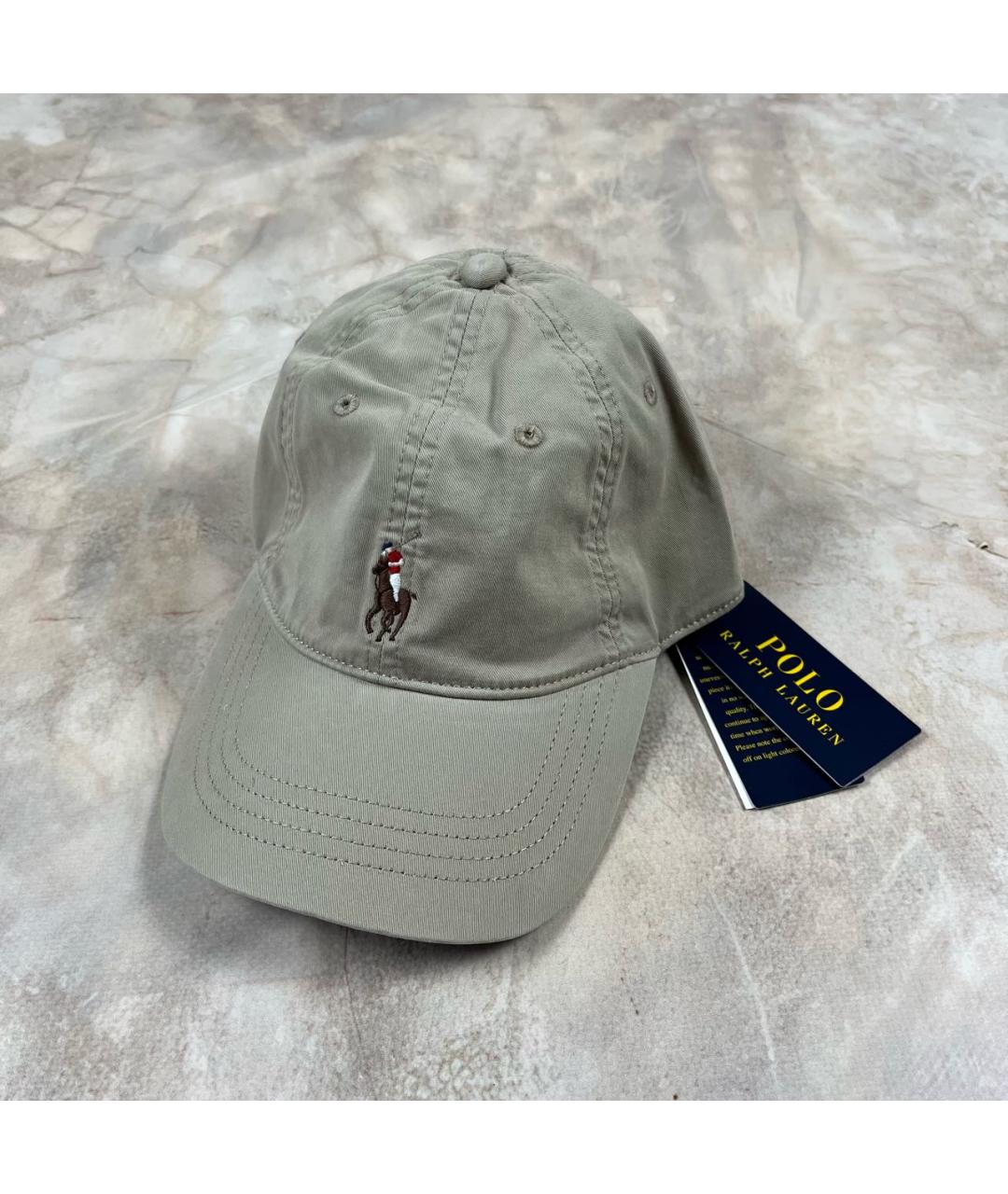 POLO RALPH LAUREN Бежевая хлопковая кепка/бейсболка, фото 5