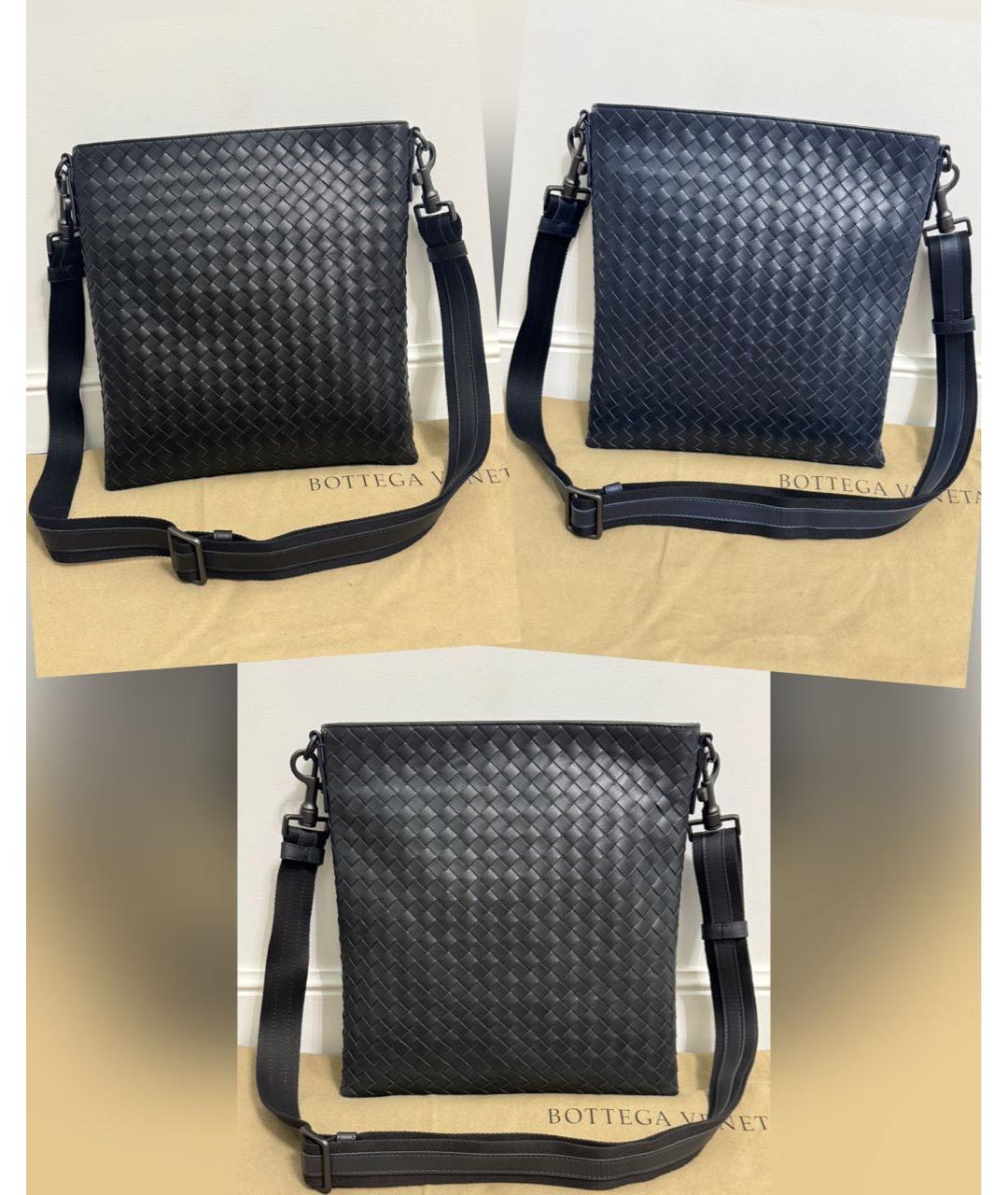 BOTTEGA VENETA Черная кожаная сумка на плечо, фото 8
