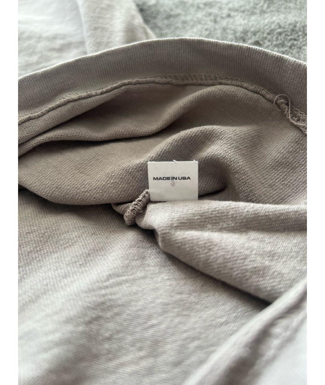 YEEZY Бежевая хлопковая футболка, фото 2