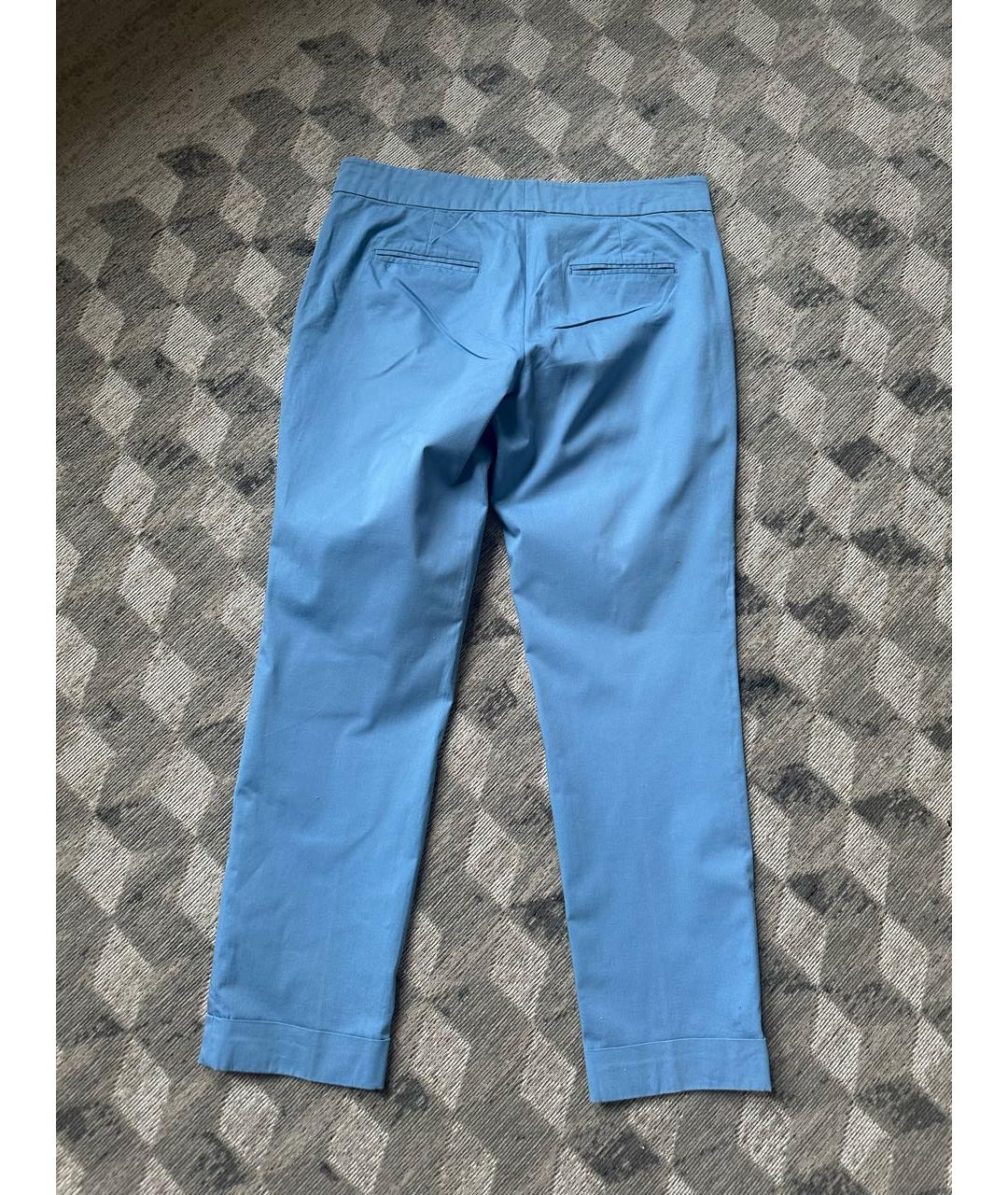 ETRO Голубые хлопковые брюки узкие, фото 2