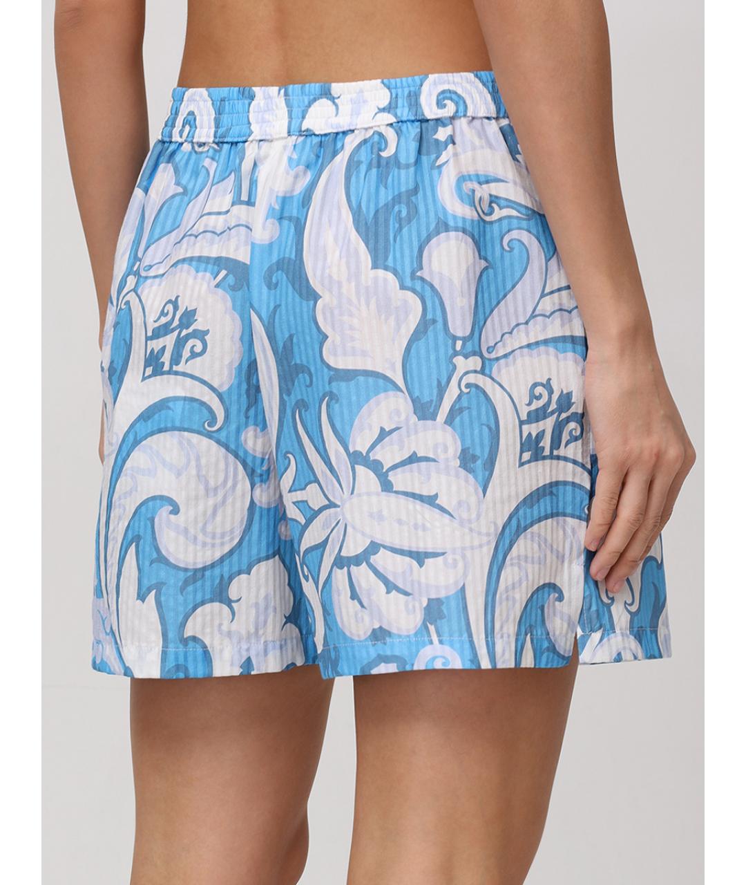 ETRO Голубые хлопковые шорты, фото 3