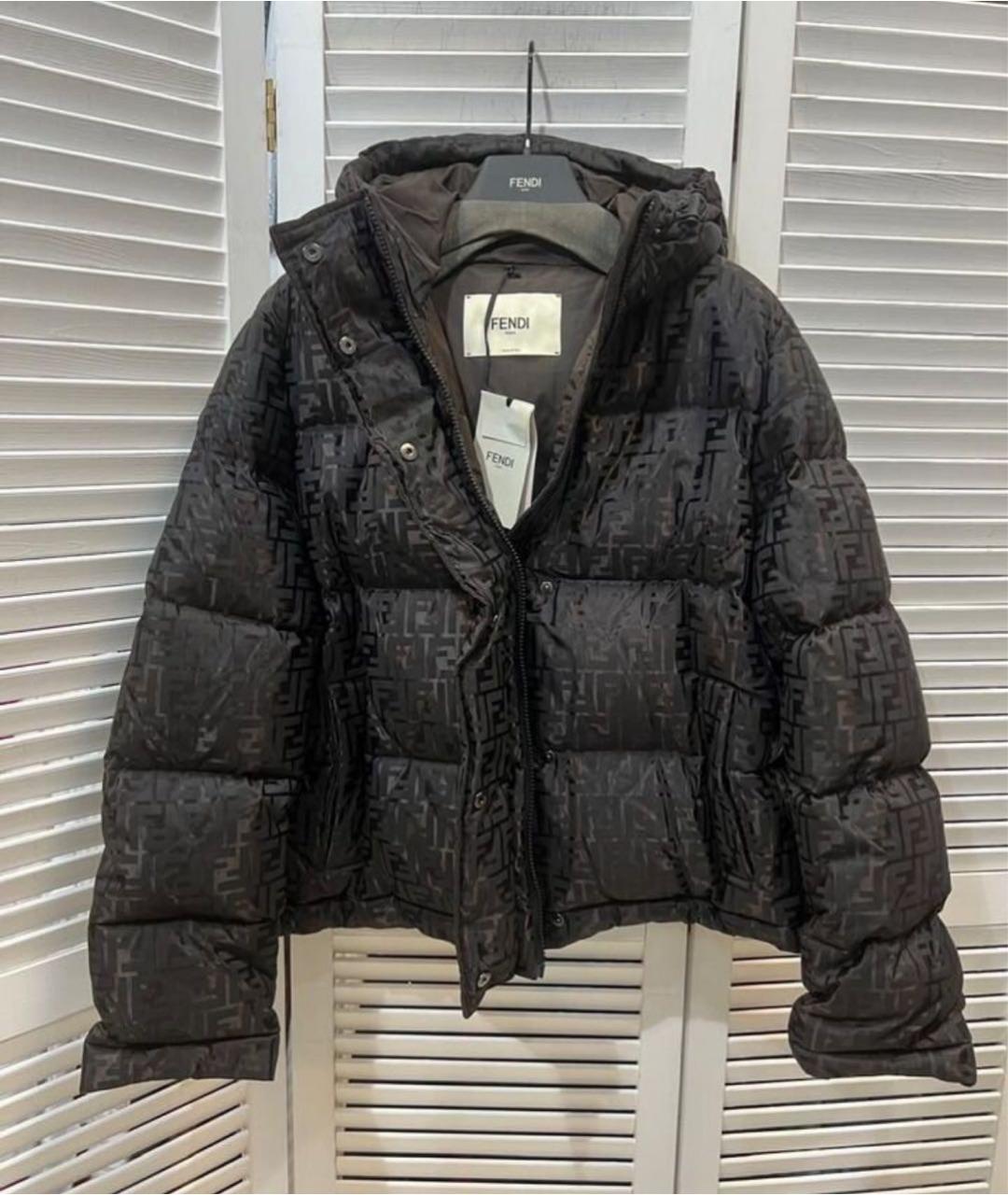 FENDI Коричневый пуховик, фото 4