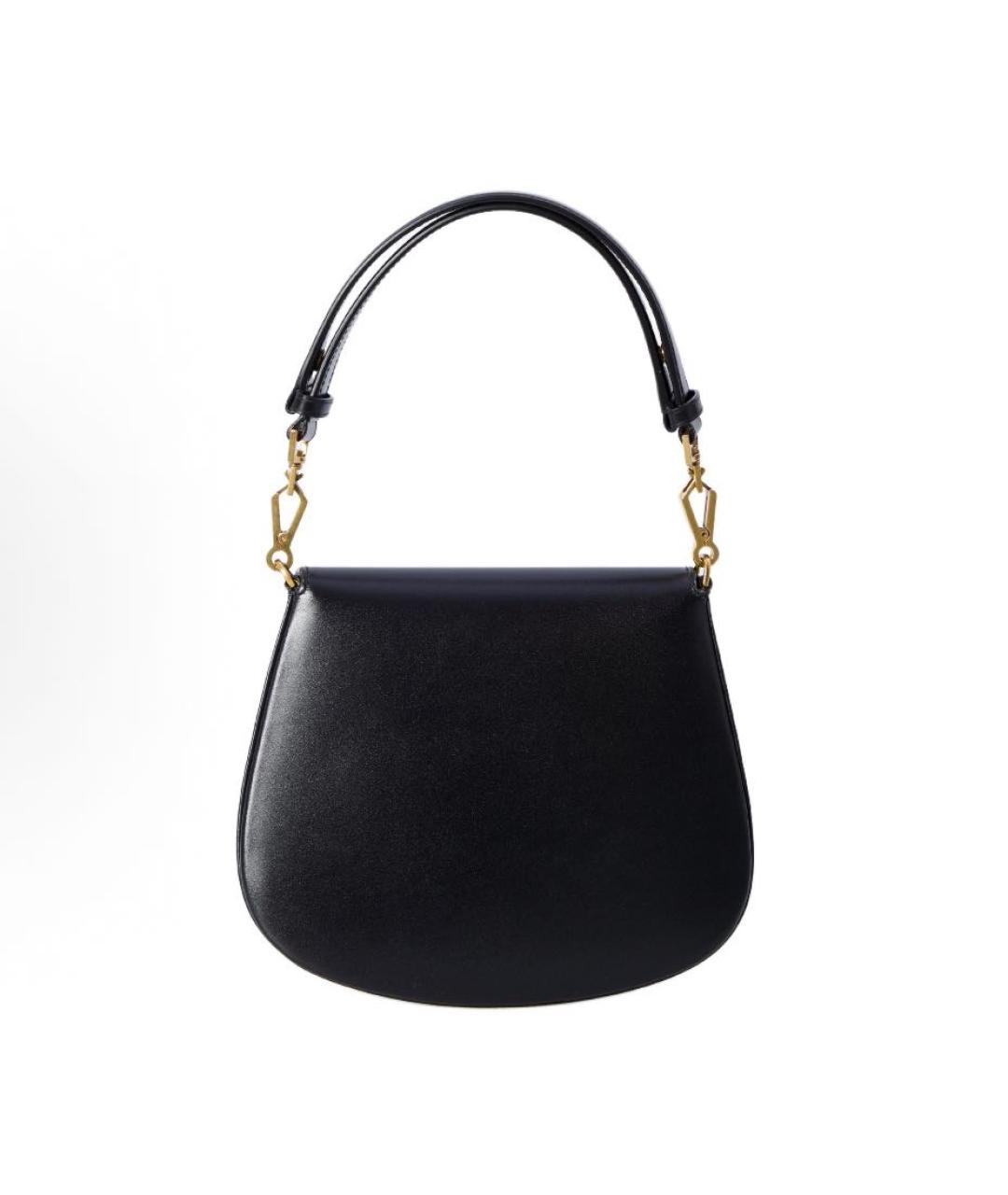 SAINT LAURENT Черная кожаная сумка с короткими ручками, фото 3