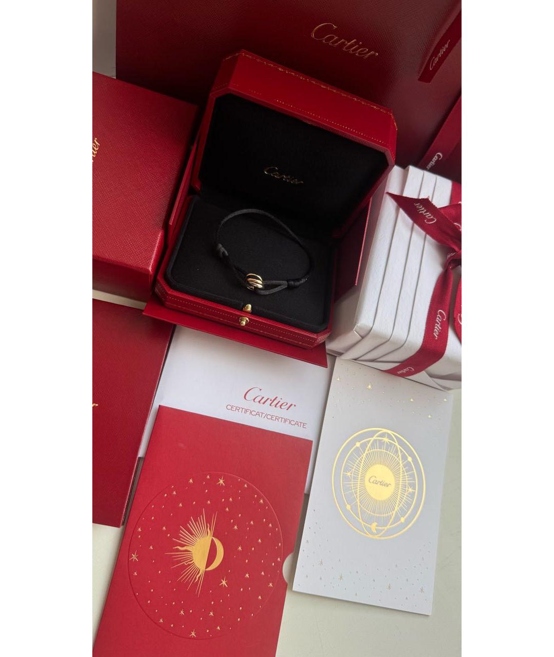 CARTIER Черный браслет из желтого золота, фото 3