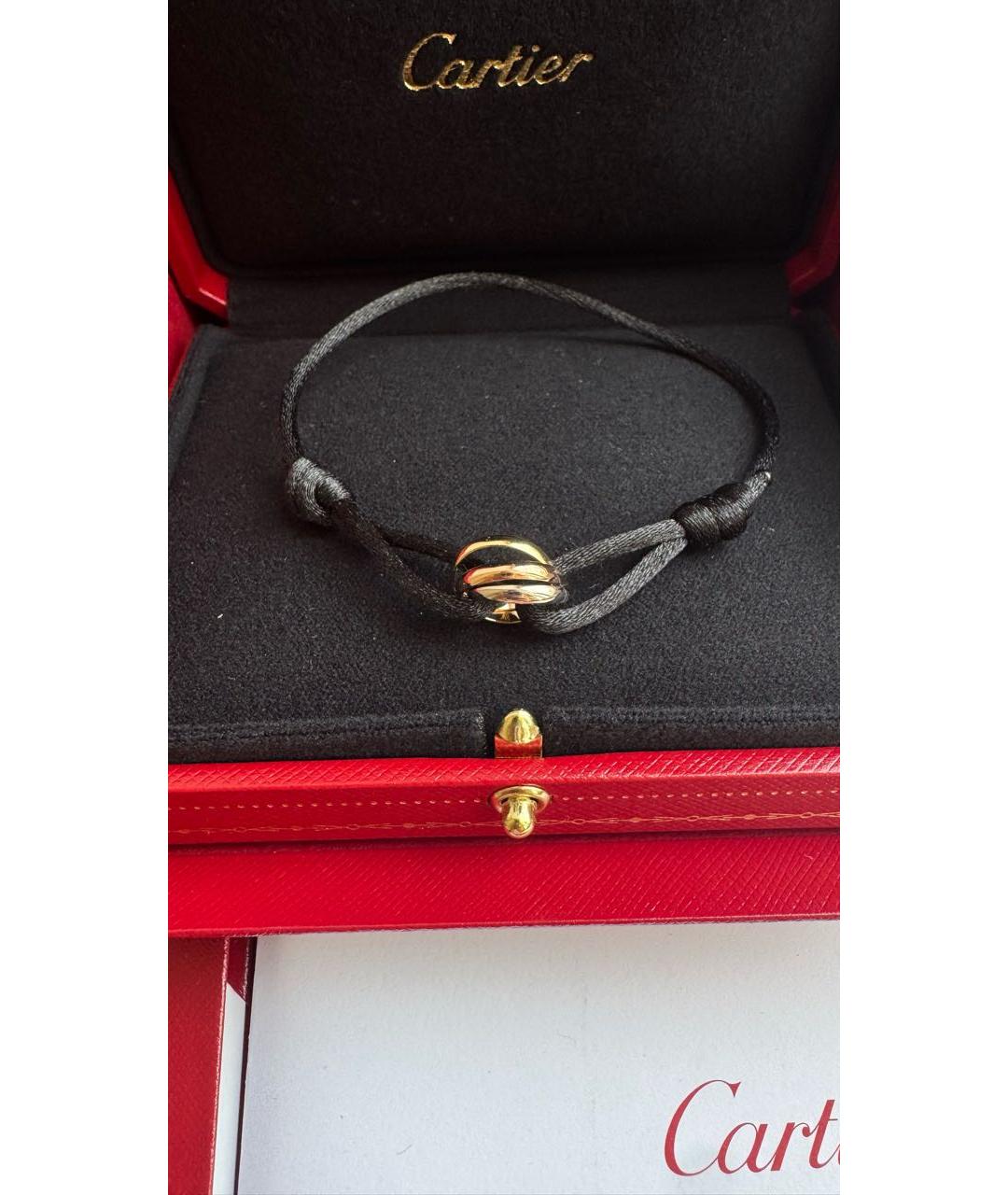 CARTIER Черный браслет из желтого золота, фото 2