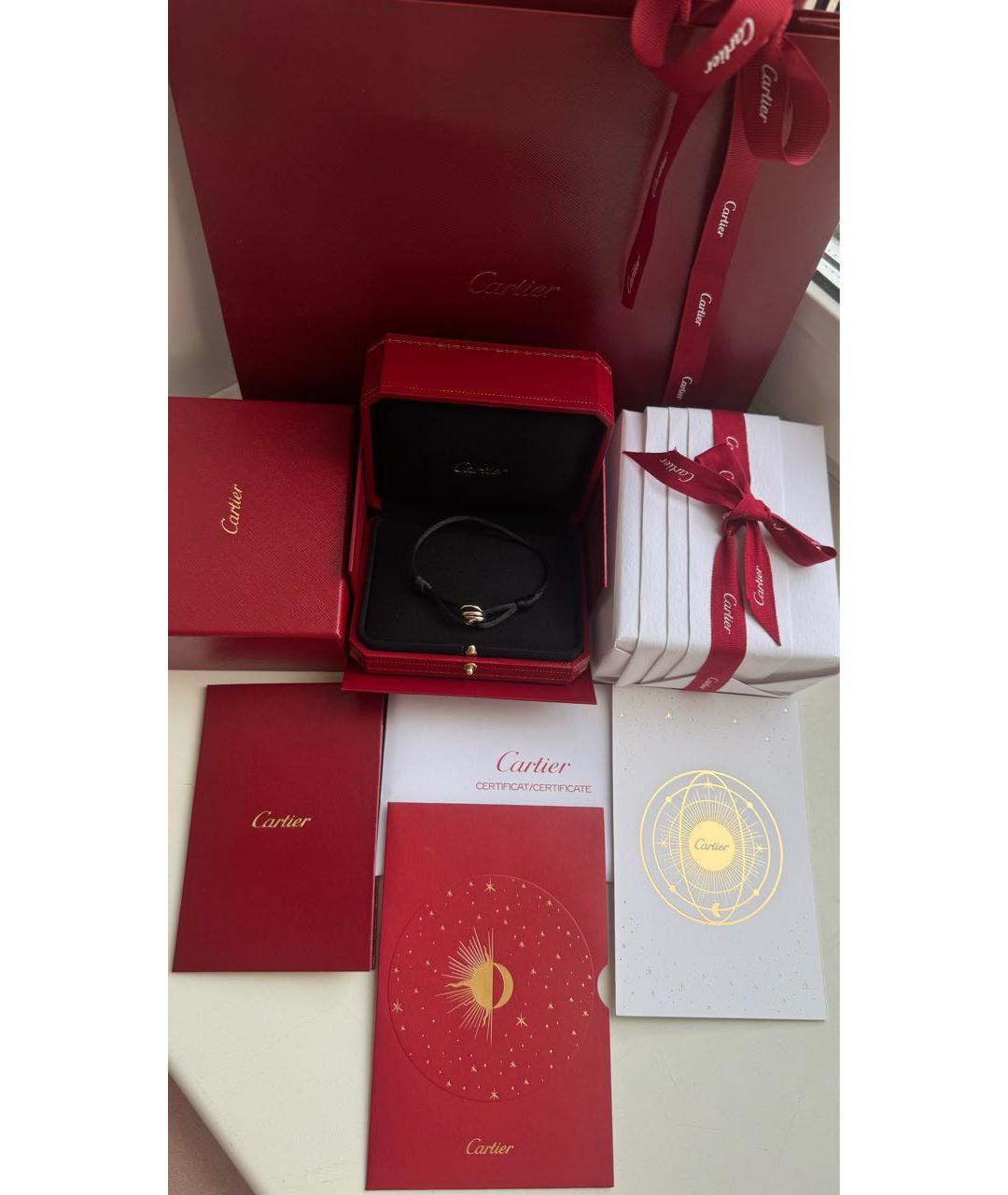 CARTIER Черный браслет из желтого золота, фото 4