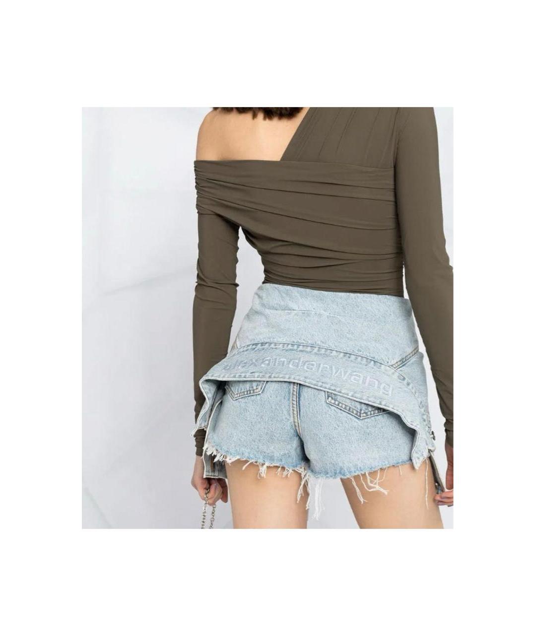 ALEXANDER WANG Голубые деним шорты, фото 2